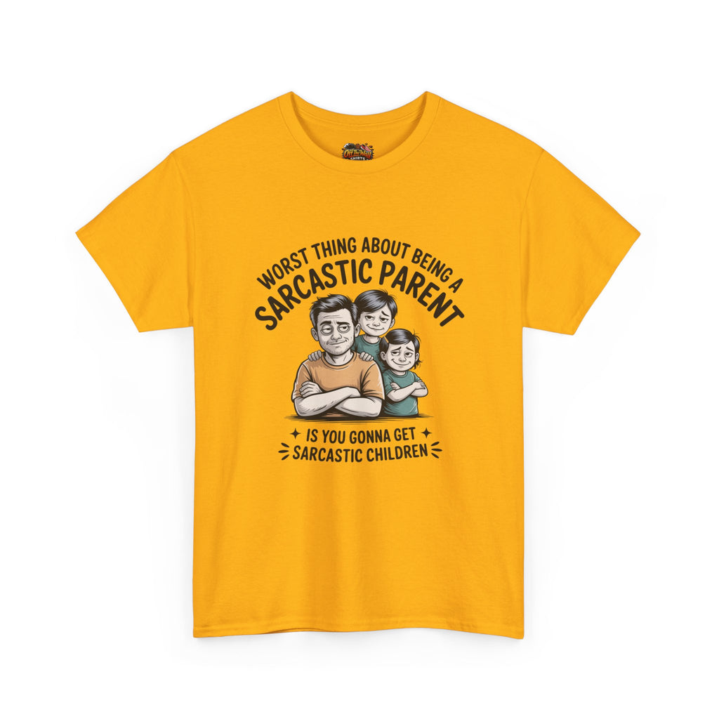 Sarcastic Parent Tee - Funny Unisex Heavy Cotton T-Shirt, Gift for Dad, Mom Humor Shirt, Family Fun Apparel, Casual Wear, Parenting Gift