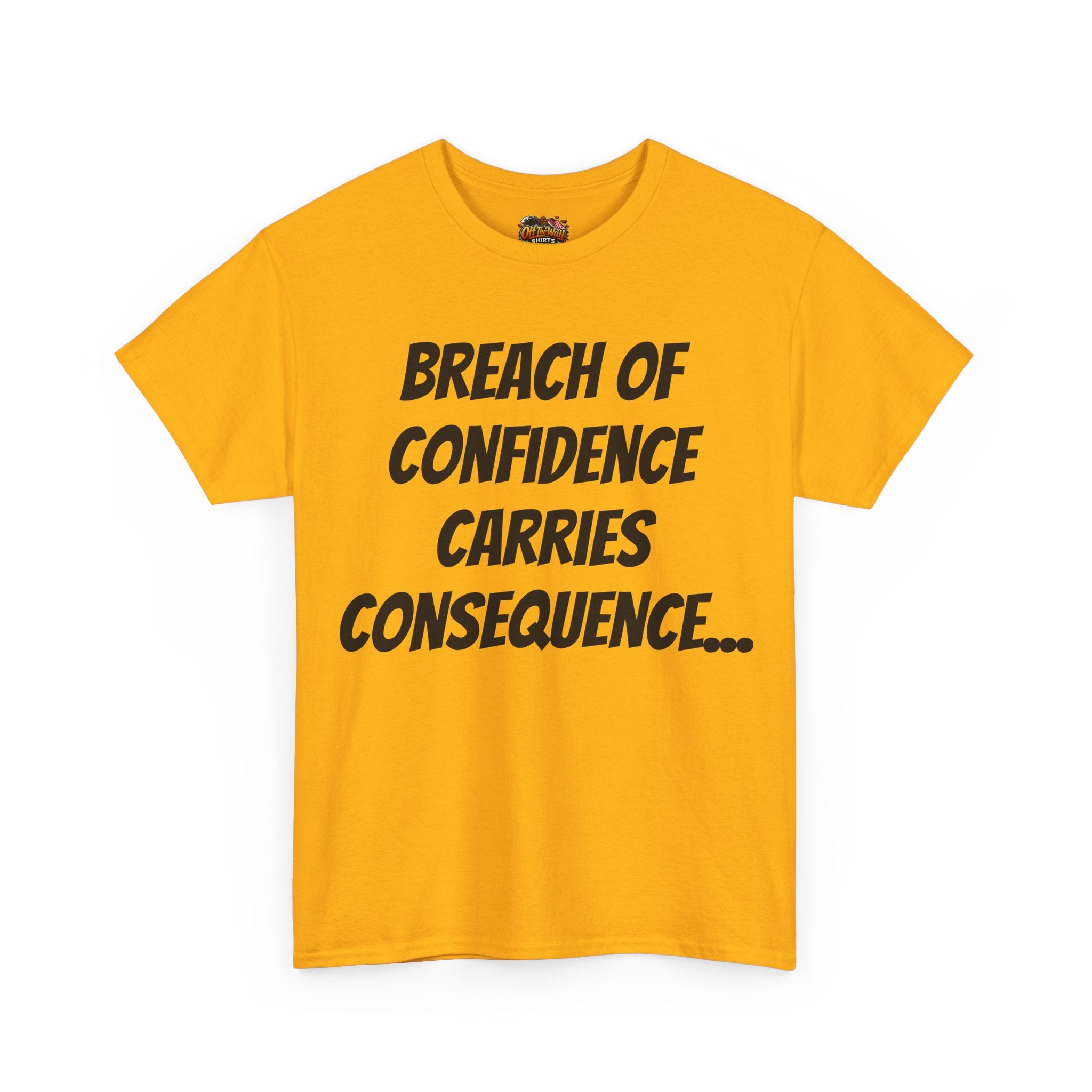Confidence Breach Tee | Funny Unisex Heavy Cotton Tee, Casual Wear, Gift for Friends, Trendy Novelty Shirt, Statement Apparel