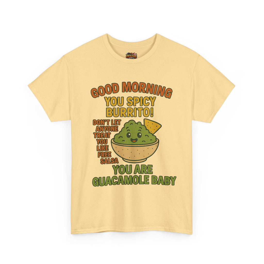 Funny Guacamole Tee, Spicy Burrito Shirt, Humor T-Shirt, Foodie Gift, Unique Cotton Tee, Casual Wear