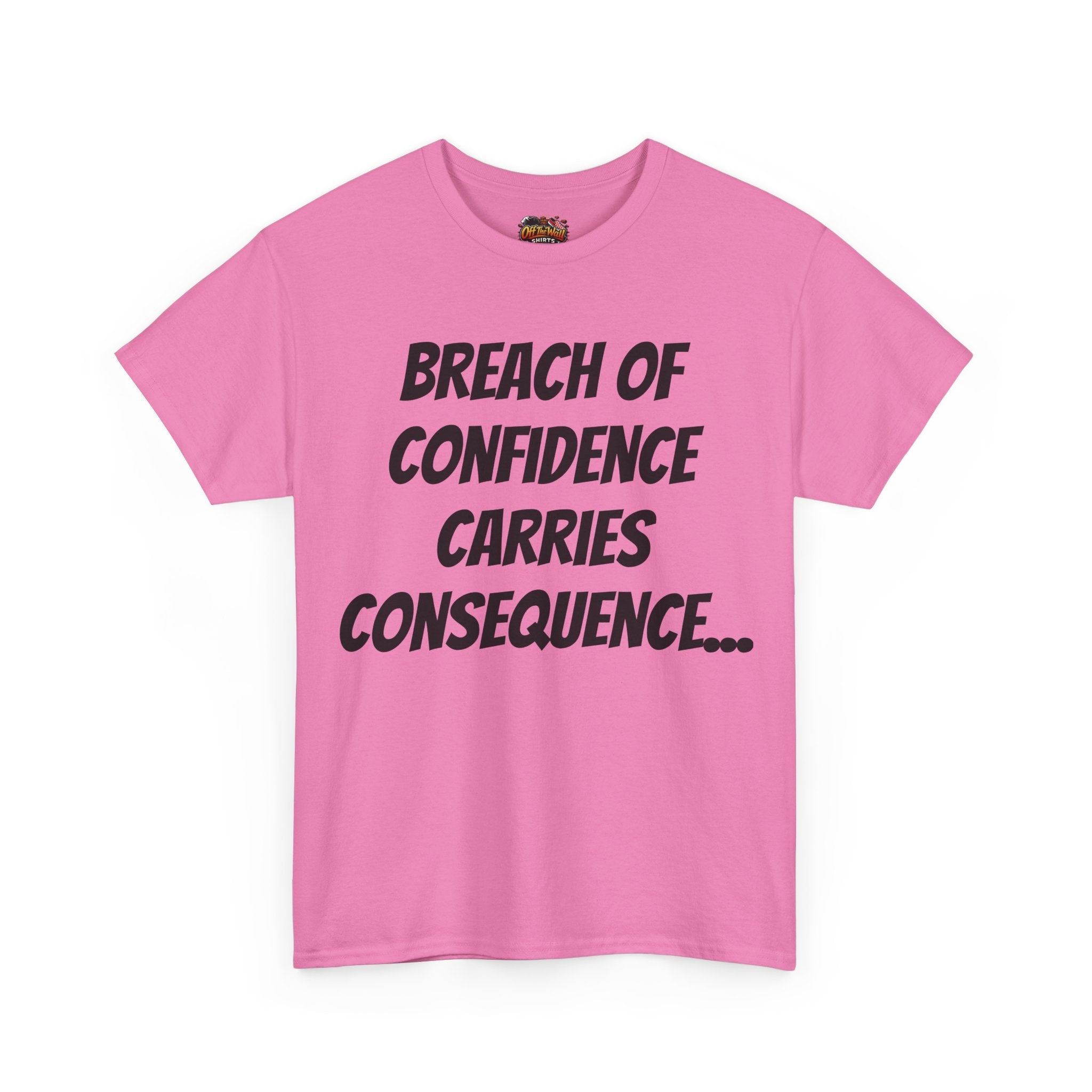 Confidence Breach Tee | Funny Unisex Heavy Cotton Tee, Casual Wear, Gift for Friends, Trendy Novelty Shirt, Statement Apparel