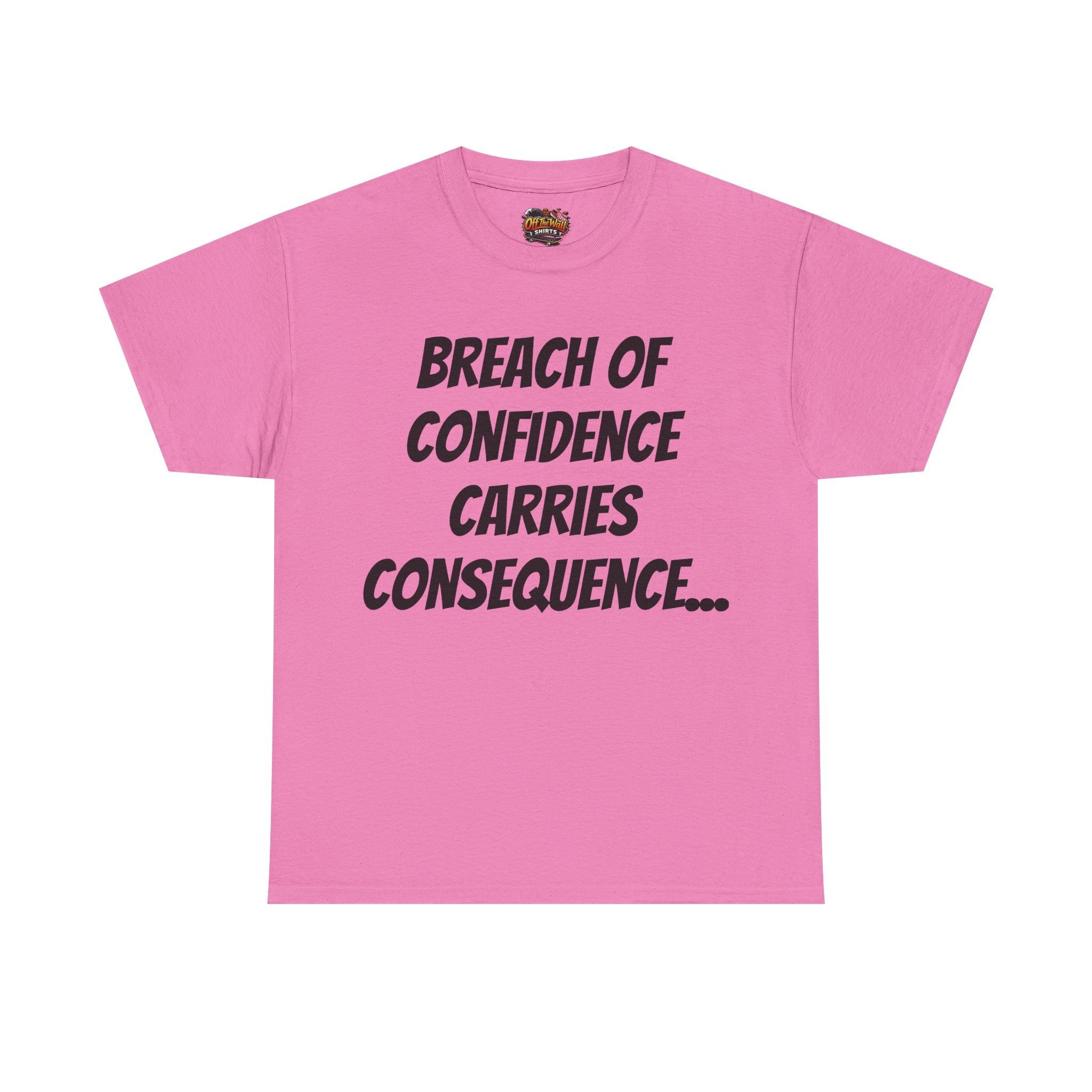 Confidence Breach Tee | Funny Unisex Heavy Cotton Tee, Casual Wear, Gift for Friends, Trendy Novelty Shirt, Statement Apparel