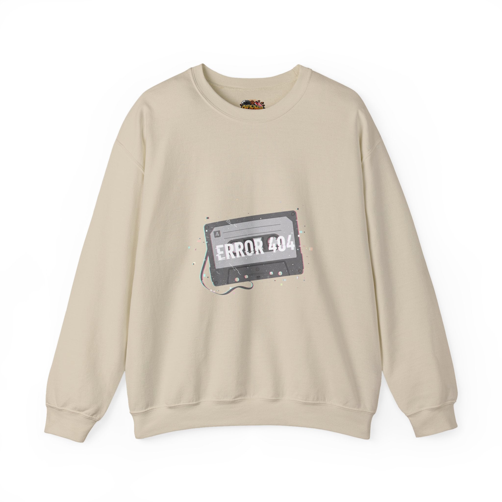 ERROR 404 Glitch Cassette Sweatshirt | analog error, retro tech nostalgic