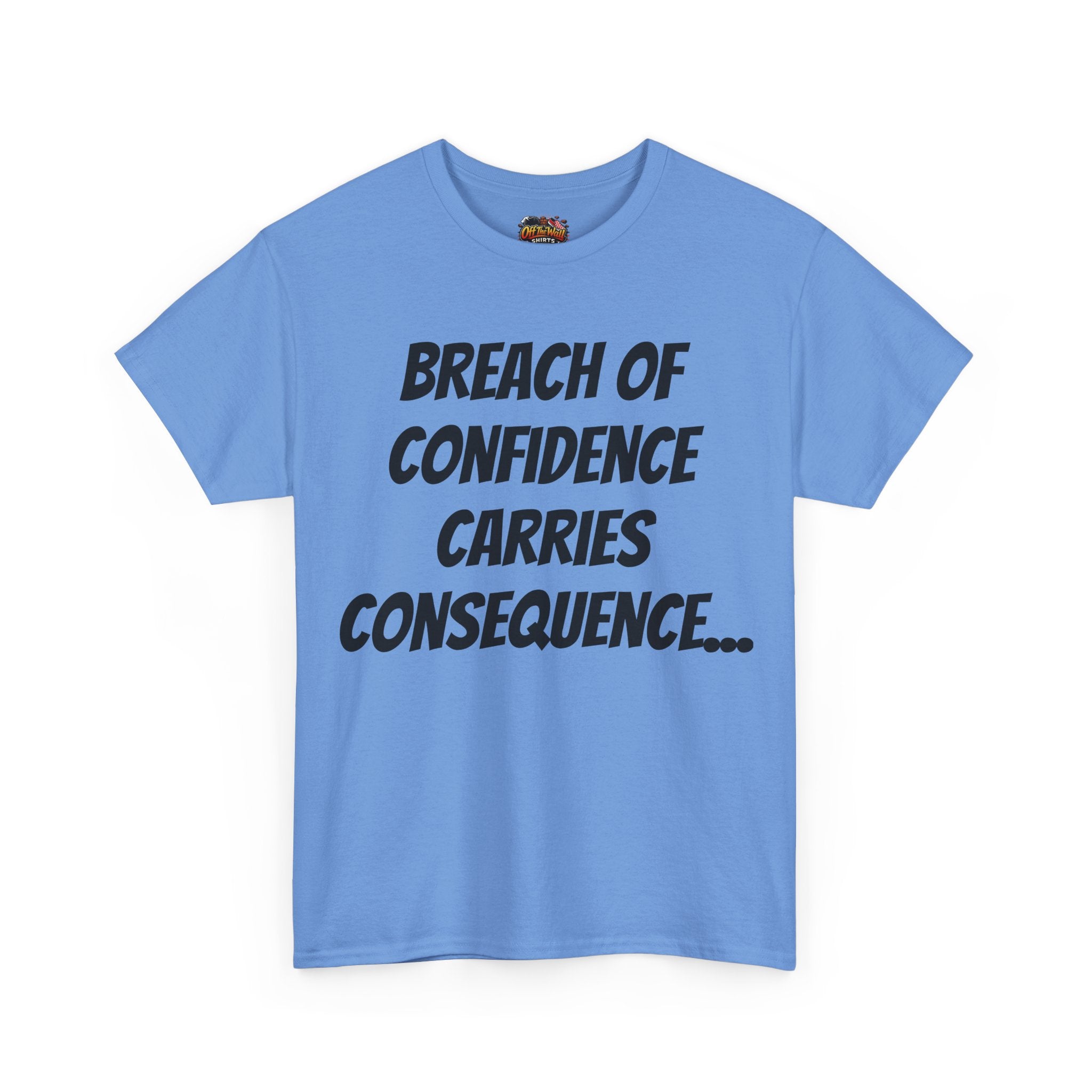 Confidence Breach Tee | Funny Unisex Heavy Cotton Tee, Casual Wear, Gift for Friends, Trendy Novelty Shirt, Statement Apparel