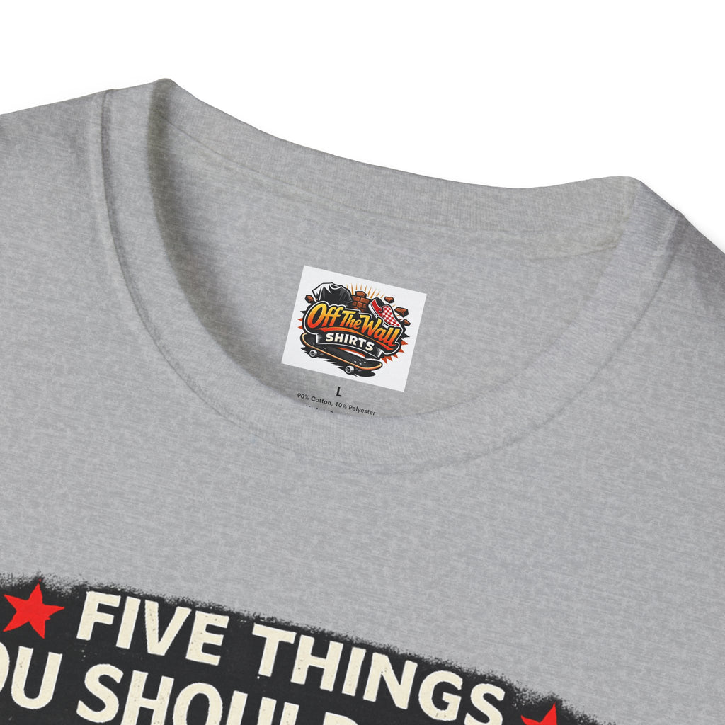 Husband Facts T-Shirt — “Five Things You Should Know About My Husband” Funny Gift Tee