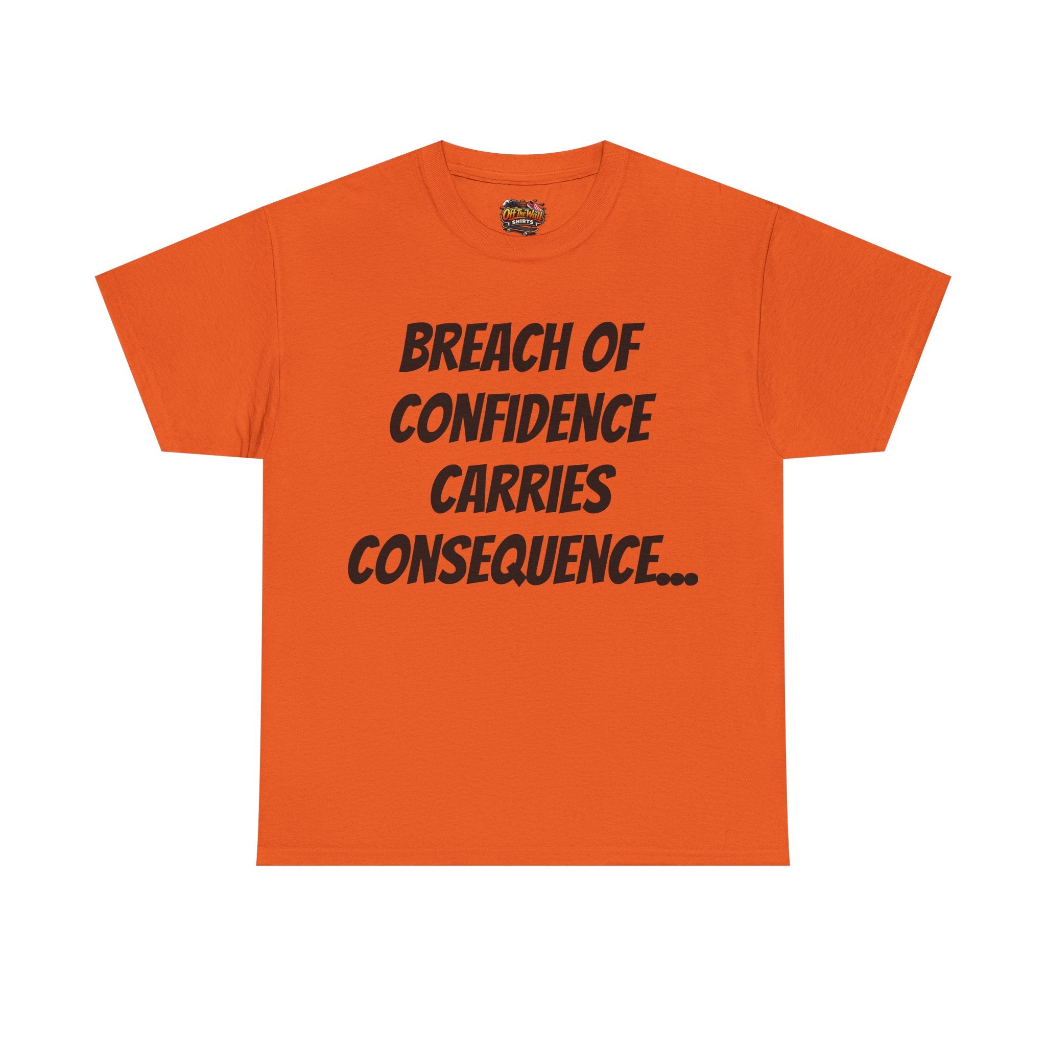Confidence Breach Tee | Funny Unisex Heavy Cotton Tee, Casual Wear, Gift for Friends, Trendy Novelty Shirt, Statement Apparel