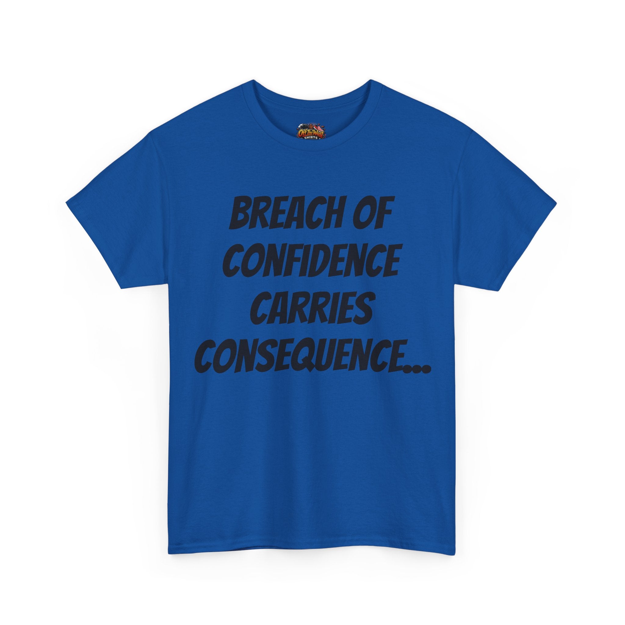 Confidence Breach Tee | Funny Unisex Heavy Cotton Tee, Casual Wear, Gift for Friends, Trendy Novelty Shirt, Statement Apparel