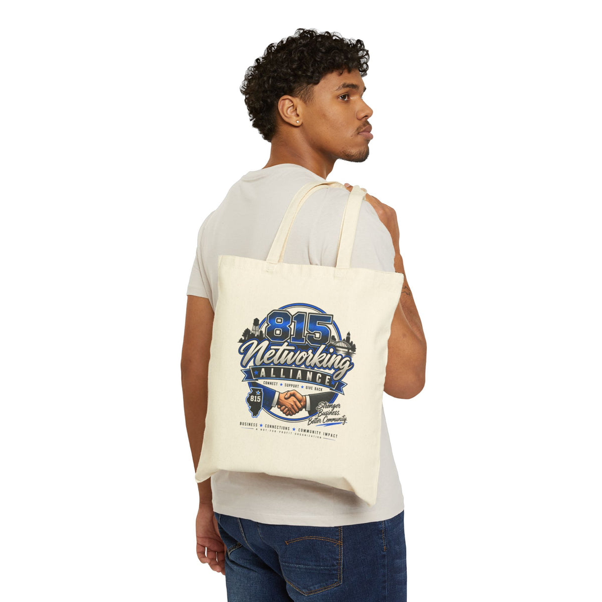 Tote Bag — 815 Networking Alliance Logo Canvas Tote (Professional Networking, Event & Conference Bag)