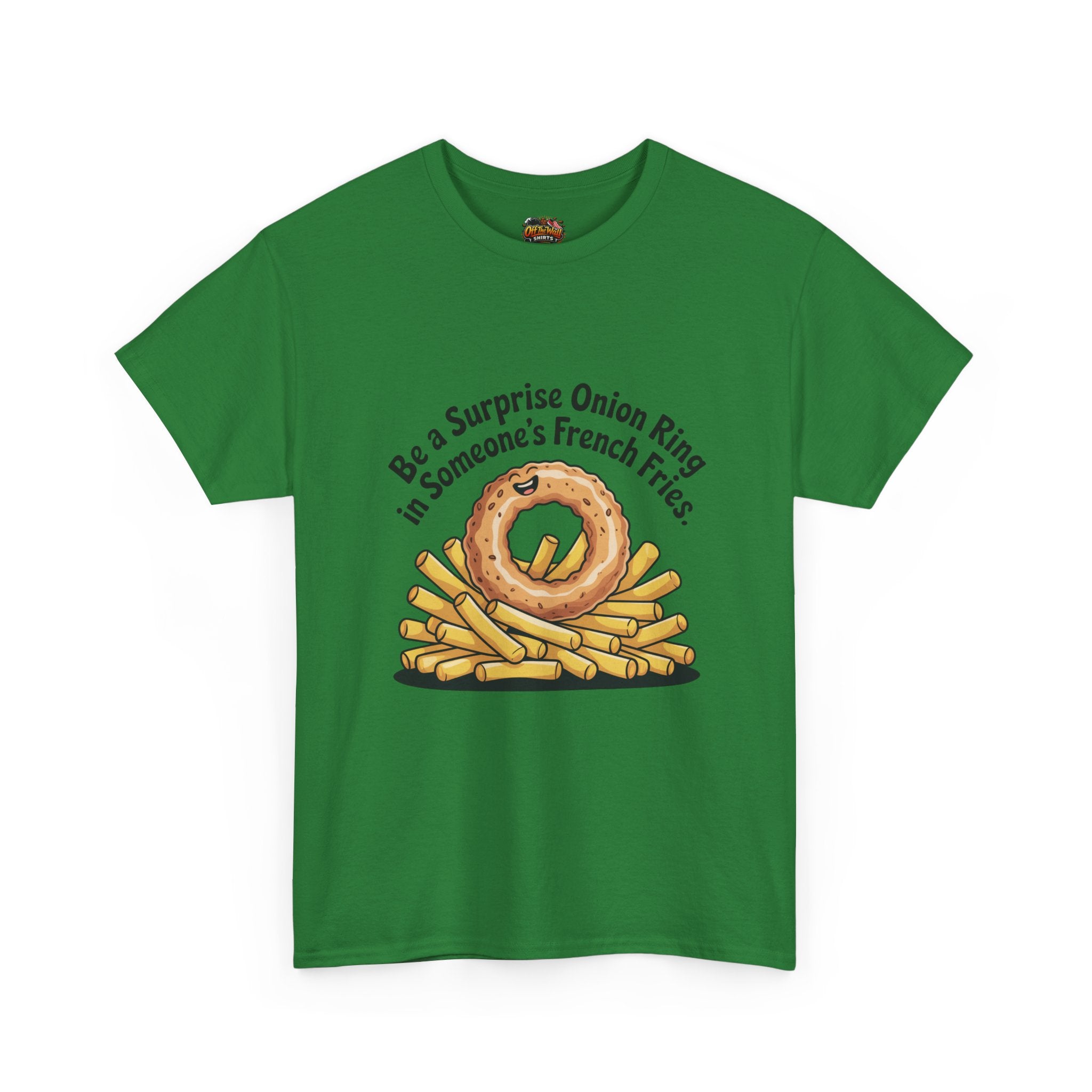 Funny Foodie Tee, Unisex Graphic Tee, Humor Shirt, Gift for Food Lovers, Casual Everyday Wear, Onion Ring Surprise Shirt