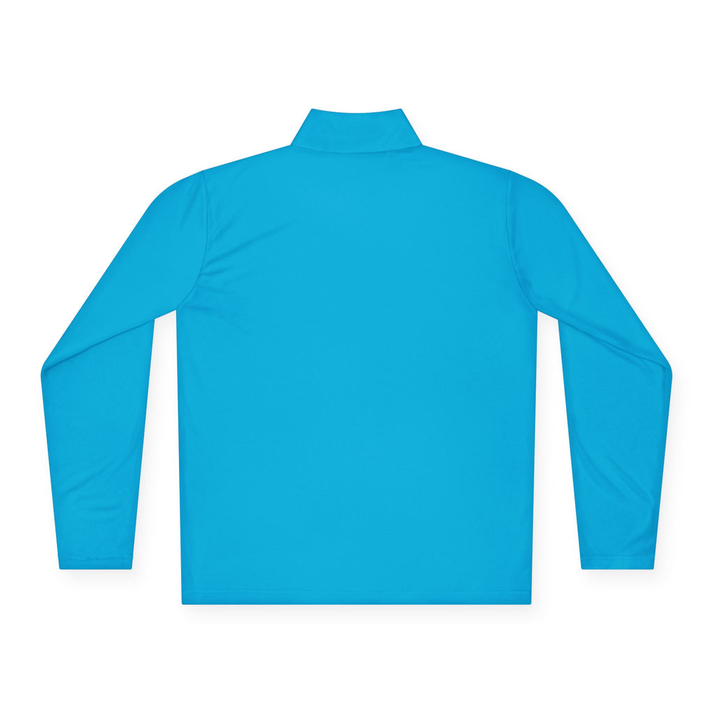 Quarter-Zip Pullover — Small Chest Logo, Nautical Coastal Graphic