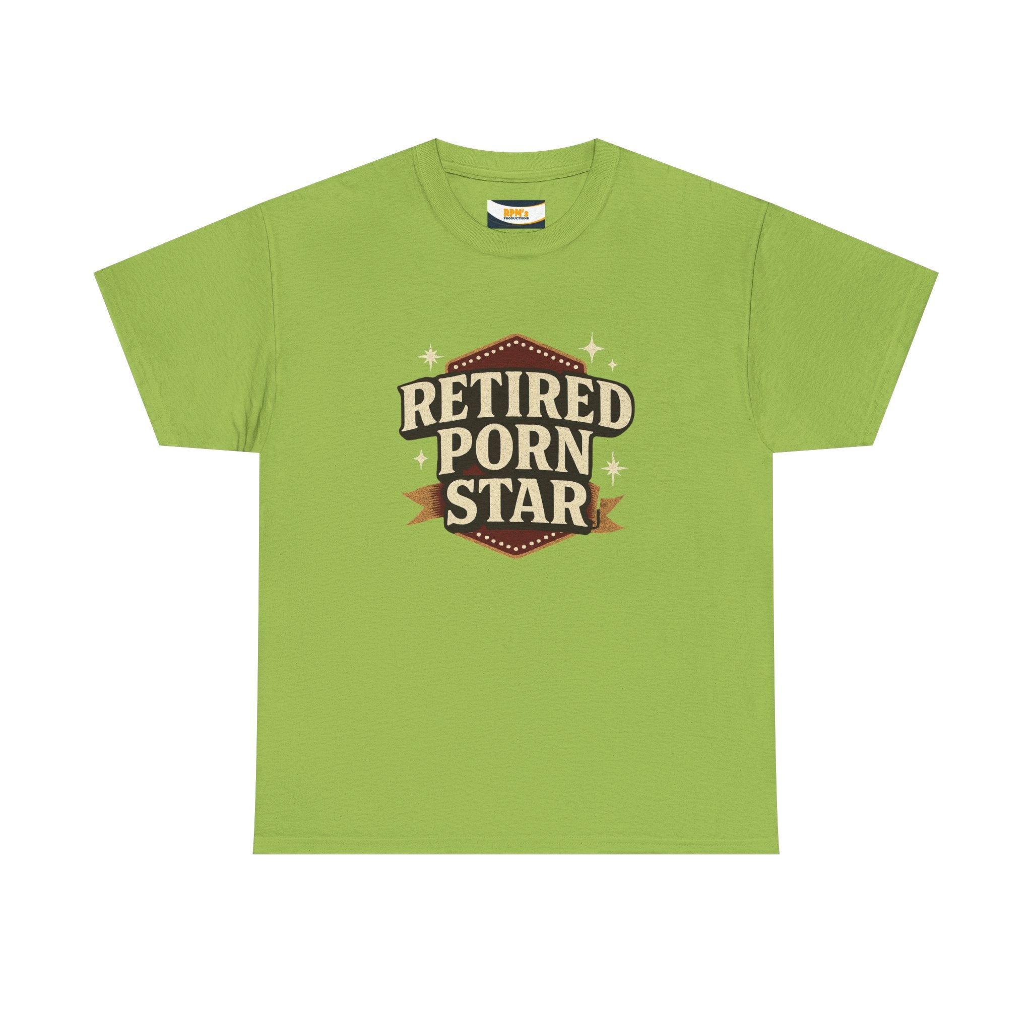 Retired Porn Star Unisex Heavy Cotton Tee, Funny Gift, Party Tee, Humorous Shirt, Adult Humor Apparel, Birthday Present