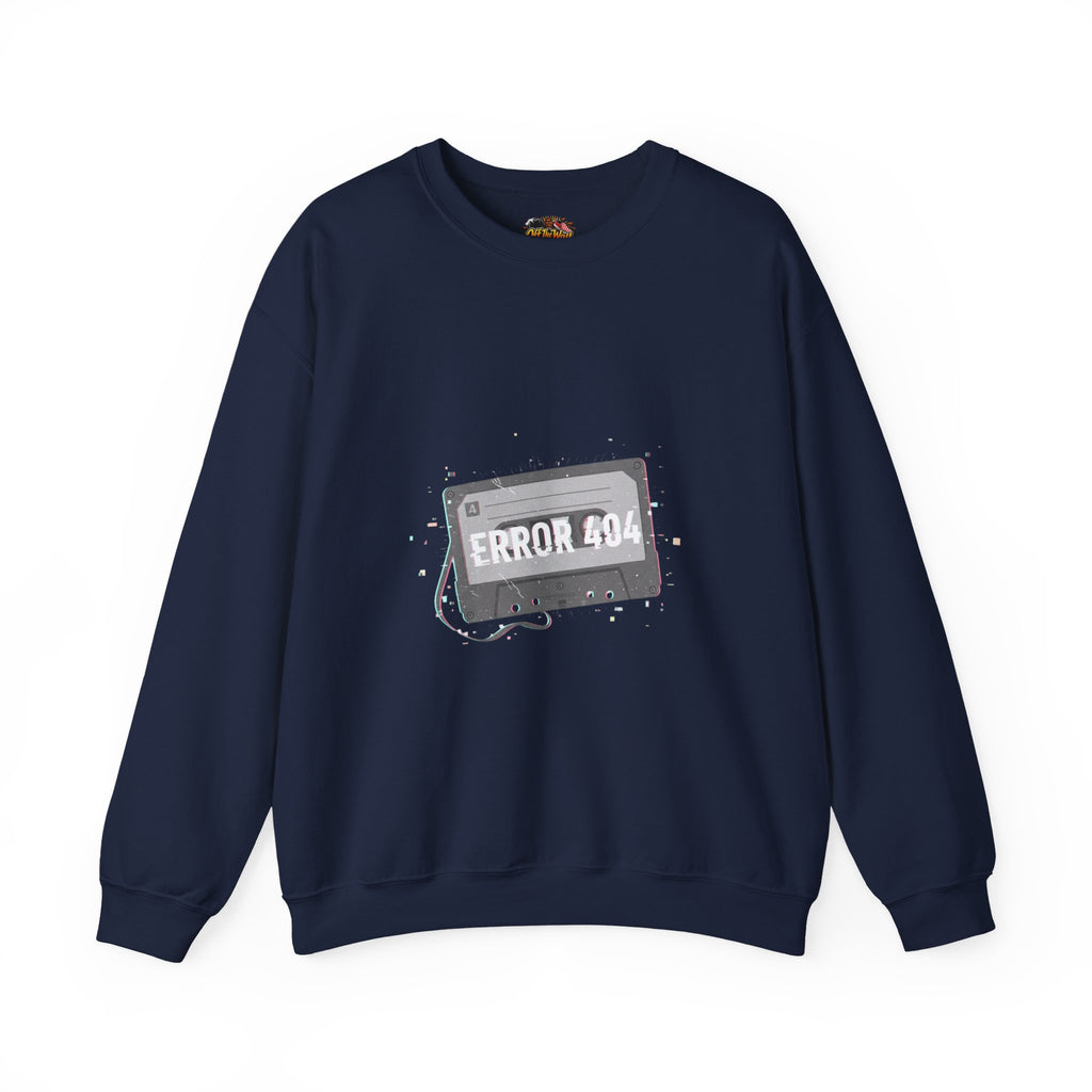 ERROR 404 Glitch Cassette Sweatshirt | analog error, retro tech nostalgic