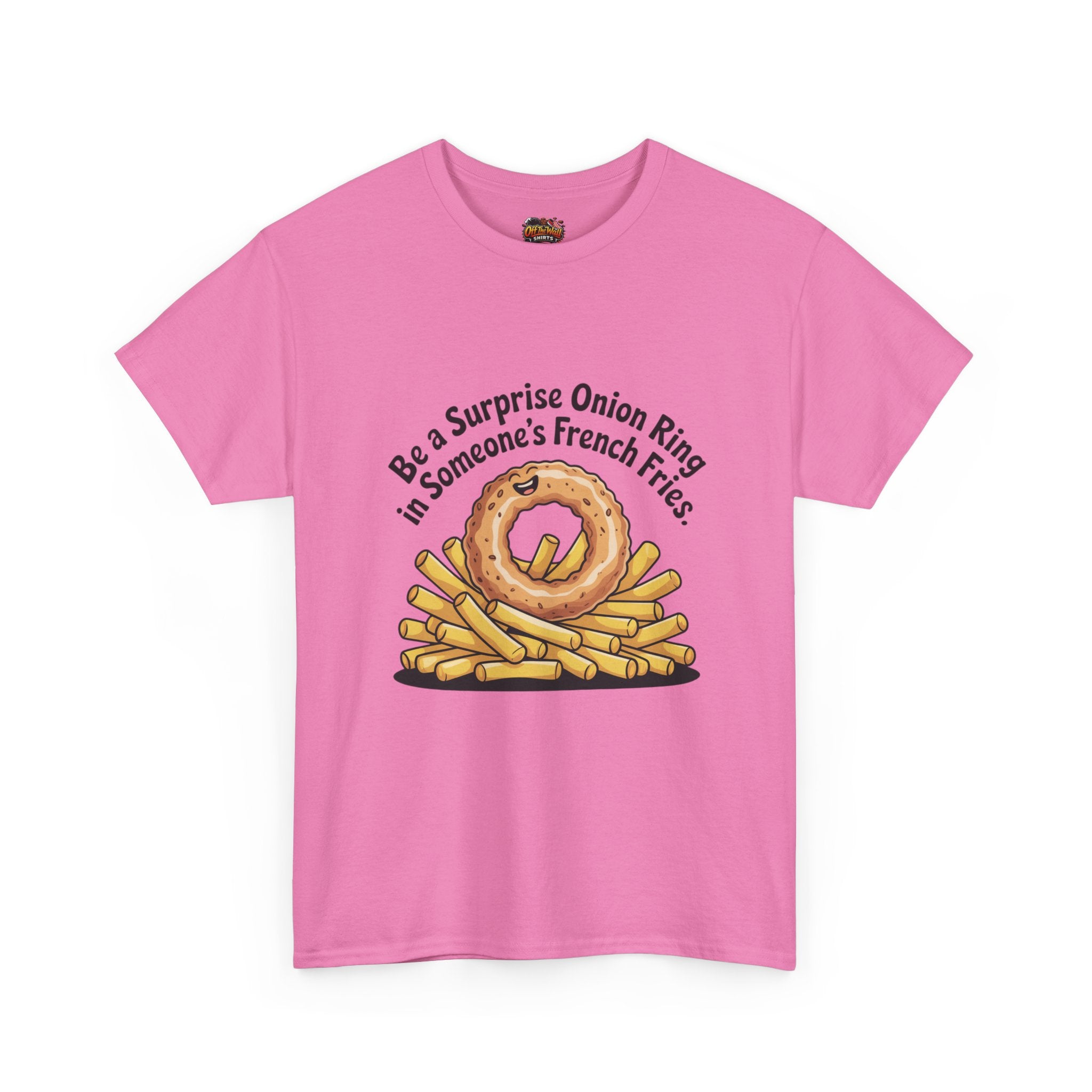 Funny Foodie Tee, Unisex Graphic Tee, Humor Shirt, Gift for Food Lovers, Casual Everyday Wear, Onion Ring Surprise Shirt