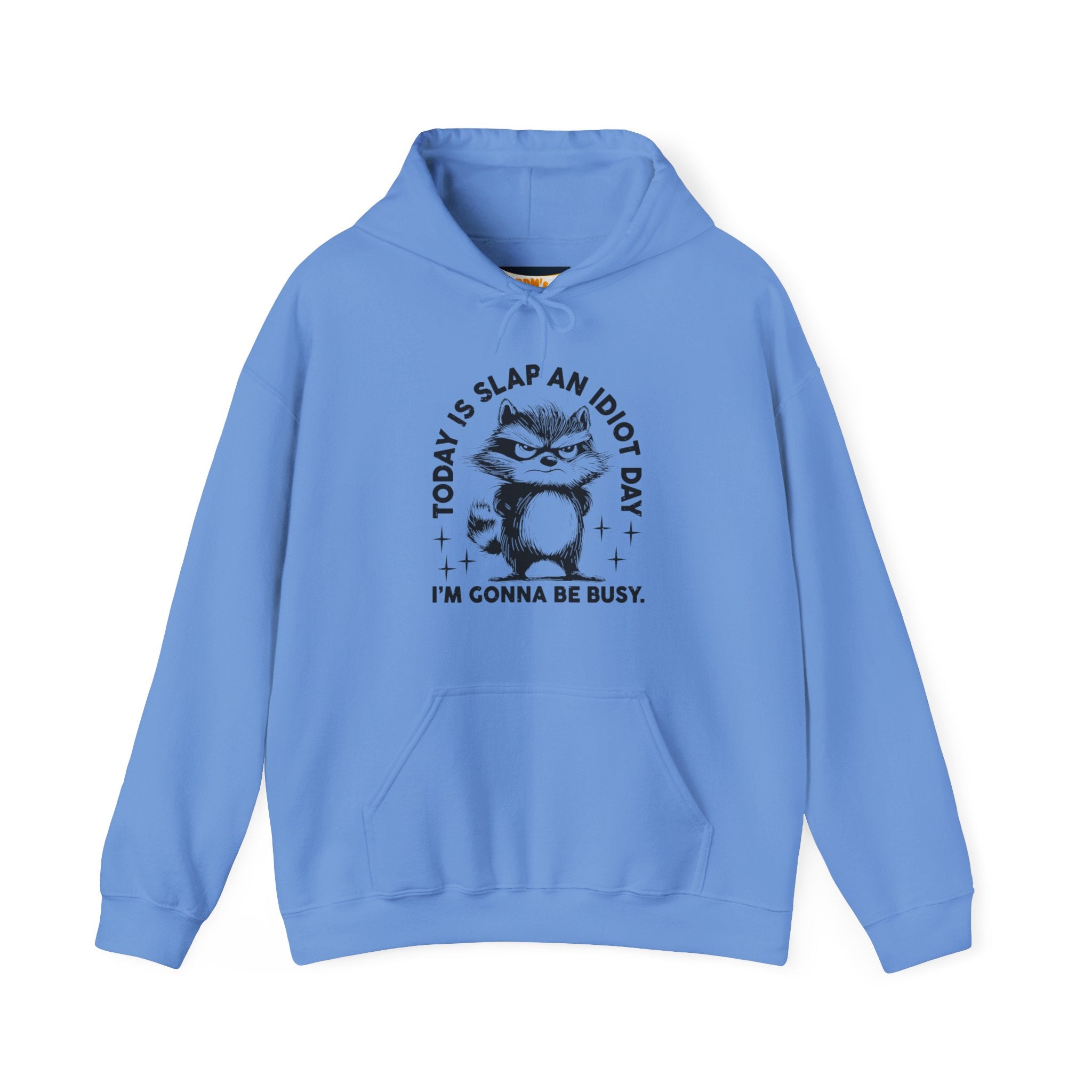 Funny Cat Quote Hoodie - Today is Slap an Idiot Day, Gift for Cat Lovers, Humor Sweatshirt, Cozy Unisex Top, Unique Birthday Present