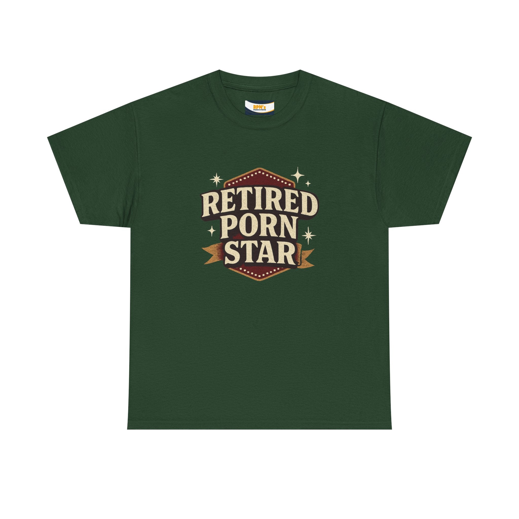 Retired Porn Star Unisex Heavy Cotton Tee, Funny Gift, Party Tee, Humorous Shirt, Adult Humor Apparel, Birthday Present