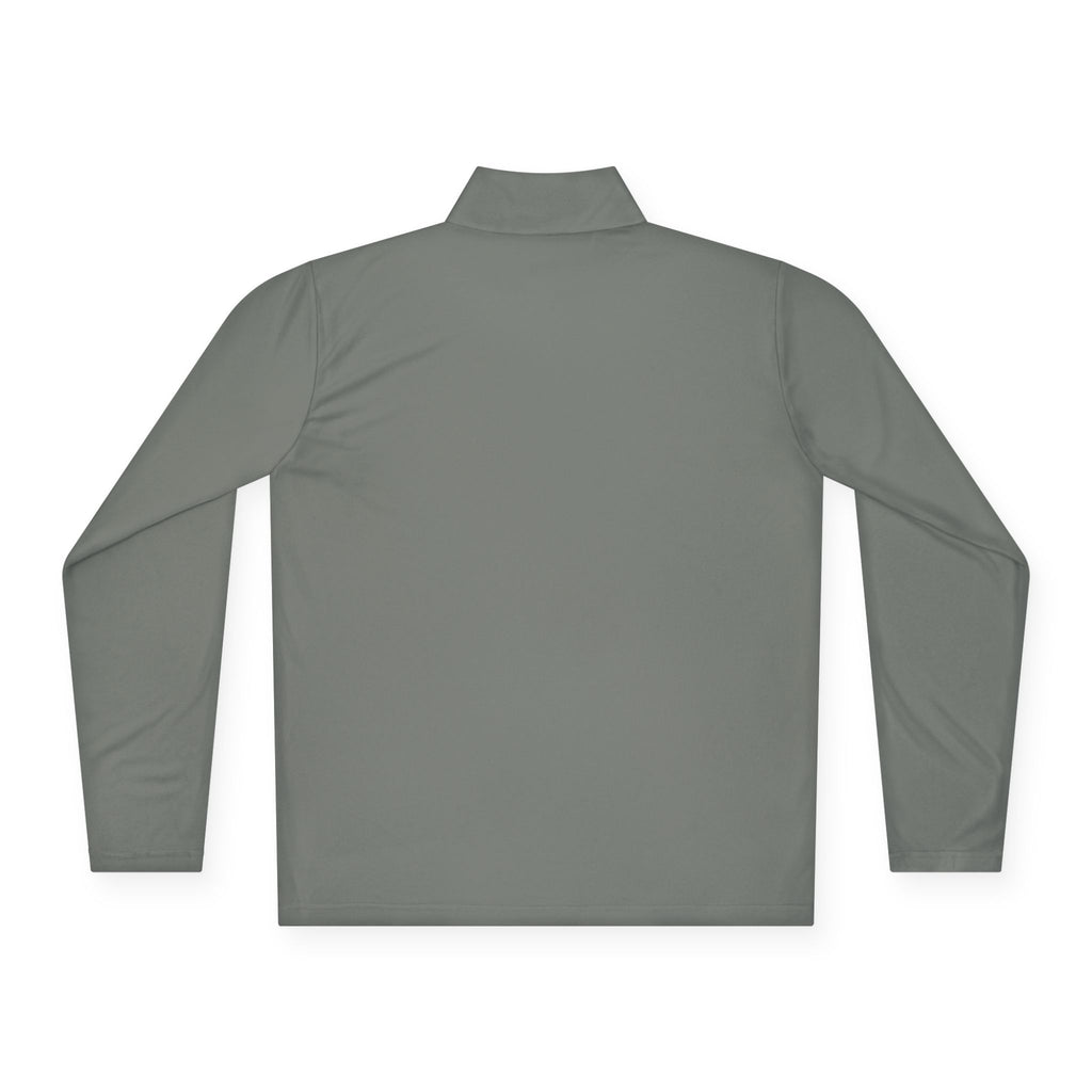 Quarter-Zip Pullover — Small Chest Logo, Nautical Coastal Graphic