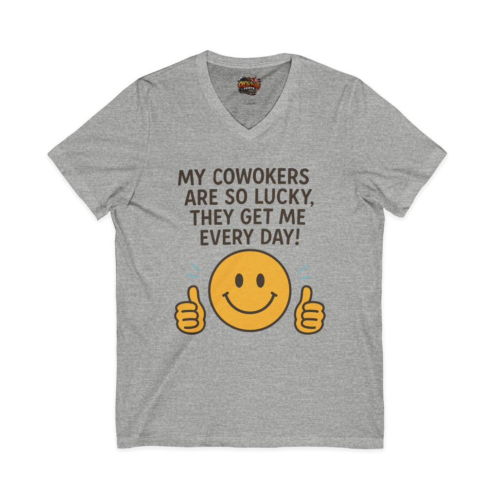 Unisex Jersey Short Sleeve V-Neck Tee
