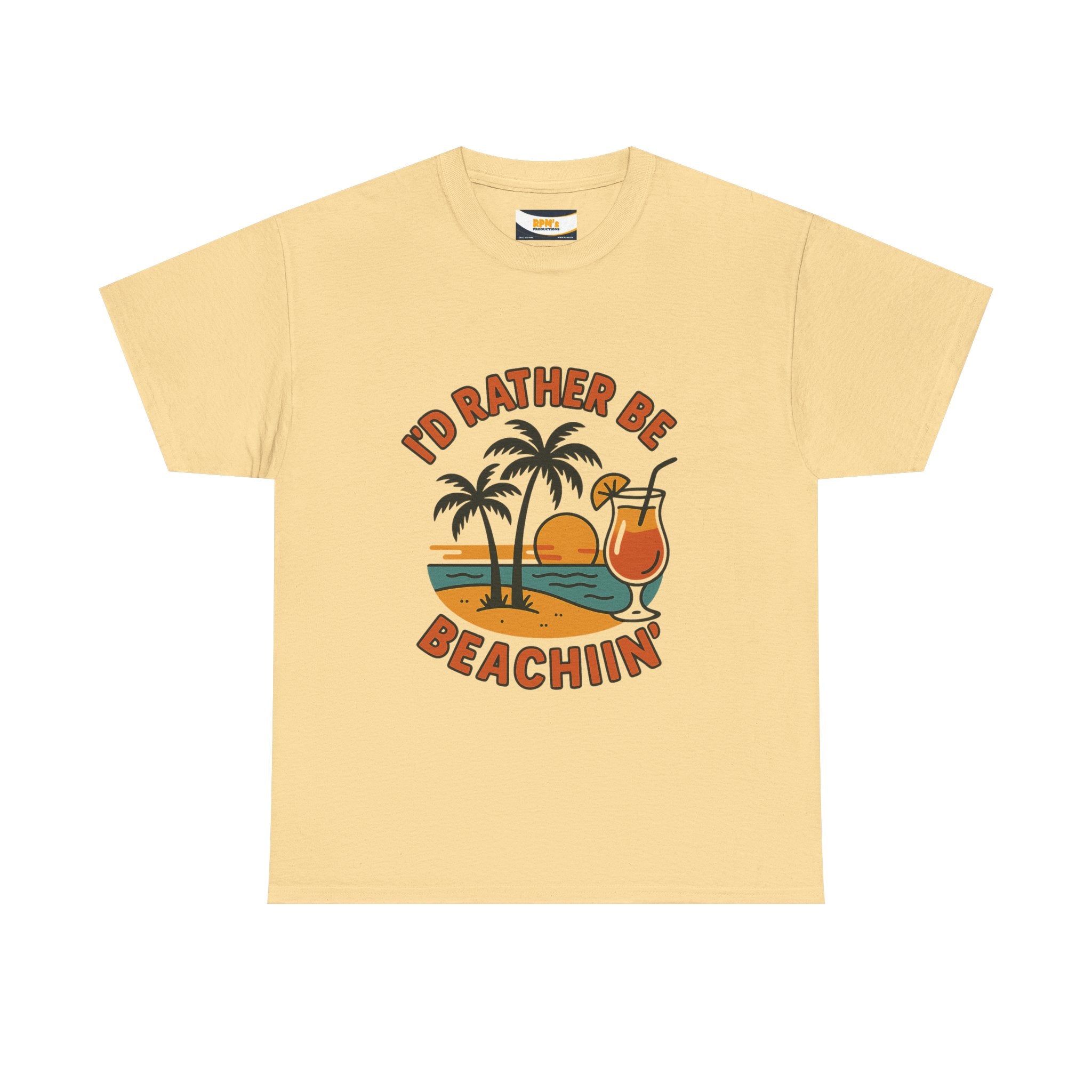 Fun Beach Vibes Unisex Cotton Tee, Summer Shirt, Beach Lover Gift, Relaxed Fit Tee, Casual Wear, Vacation Apparel, Tropical Design