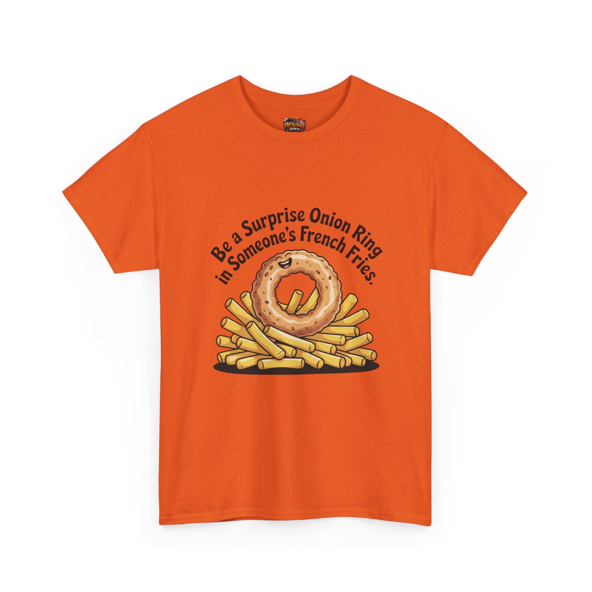 Funny Foodie Tee, Unisex Graphic Tee, Humor Shirt, Gift for Food Lovers, Casual Everyday Wear, Onion Ring Surprise Shirt