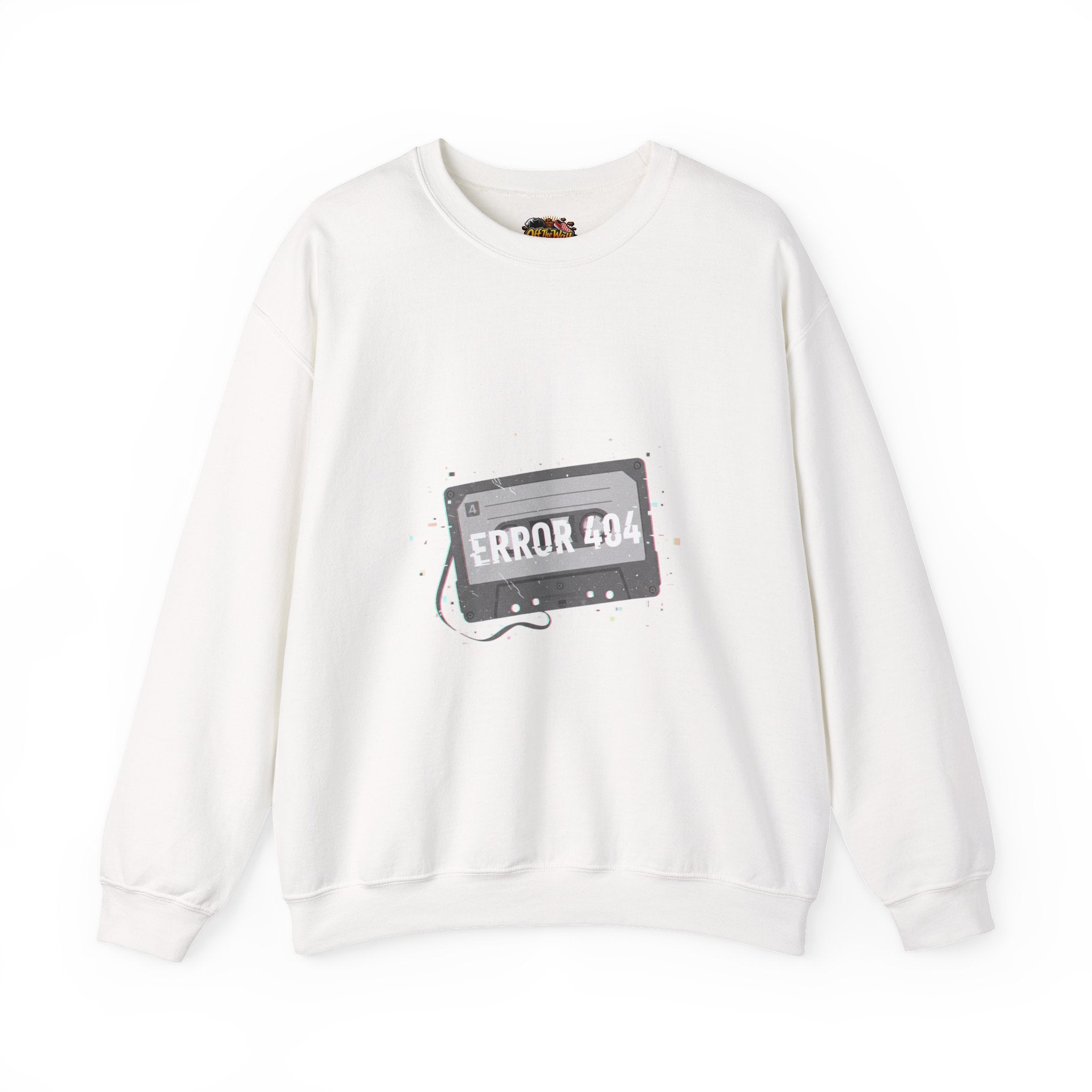 ERROR 404 Glitch Cassette Sweatshirt | analog error, retro tech nostalgic