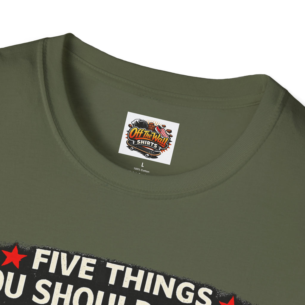 Husband Facts T-Shirt — “Five Things You Should Know About My Husband” Funny Gift Tee