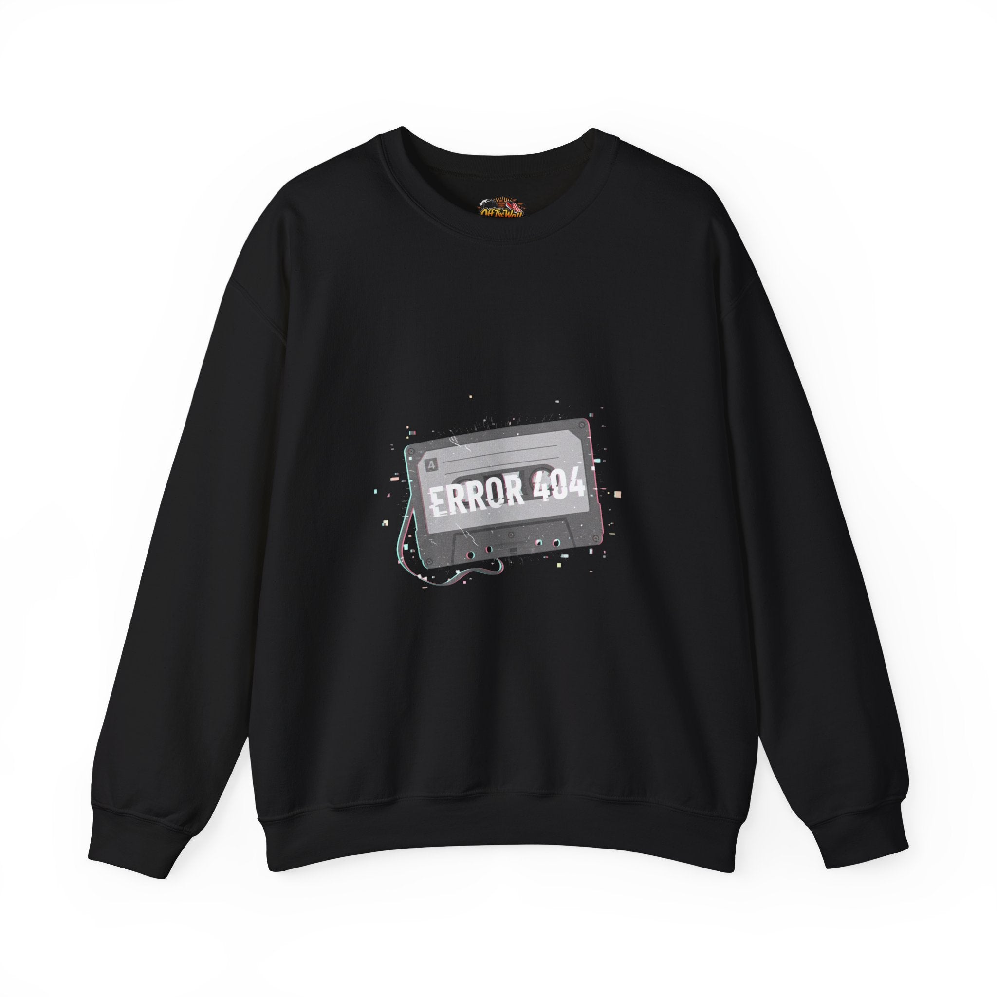 ERROR 404 Glitch Cassette Sweatshirt | analog error, retro tech nostalgic