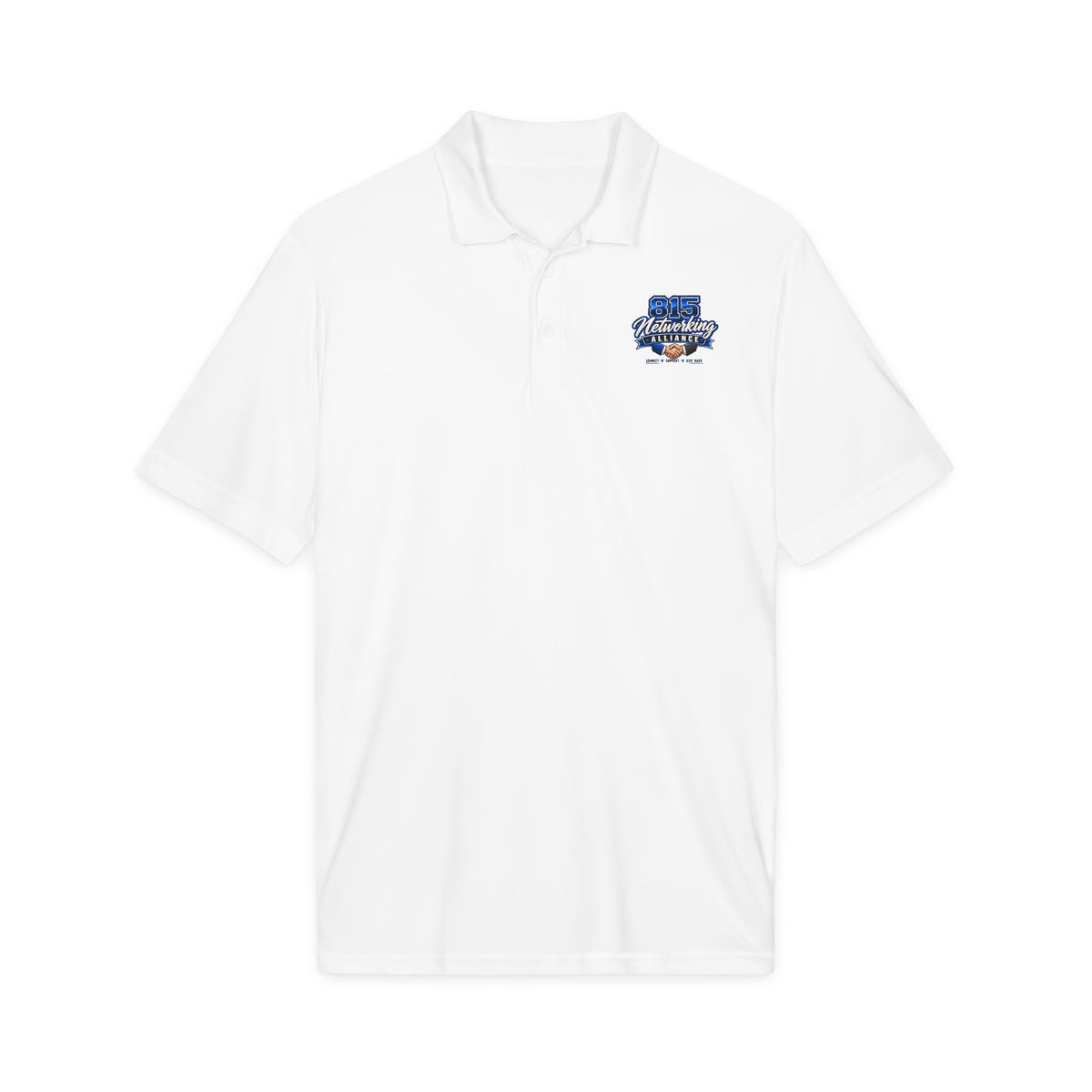 Emmett Wildcats Football Polo — White Performance Sport Shirt