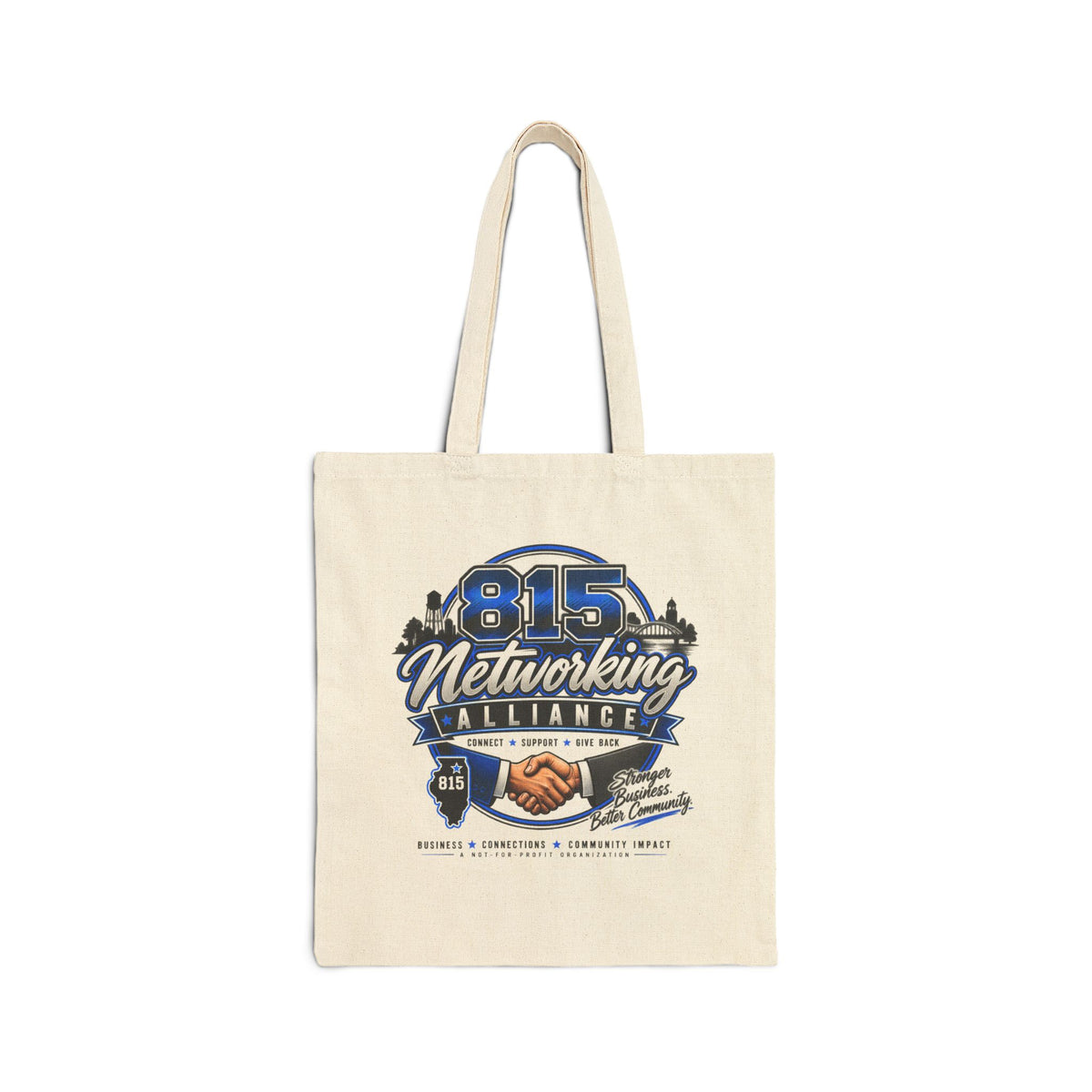 Tote Bag — 815 Networking Alliance Logo Canvas Tote (Professional Networking, Event & Conference Bag)
