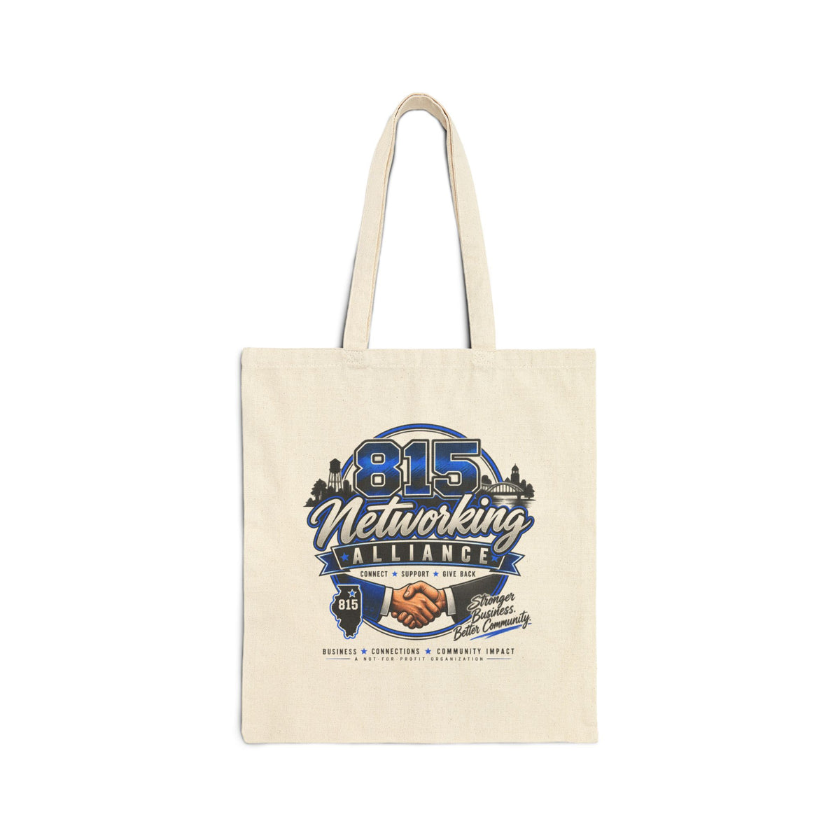Tote Bag — 815 Networking Alliance Logo Canvas Tote (Professional Networking, Event & Conference Bag)