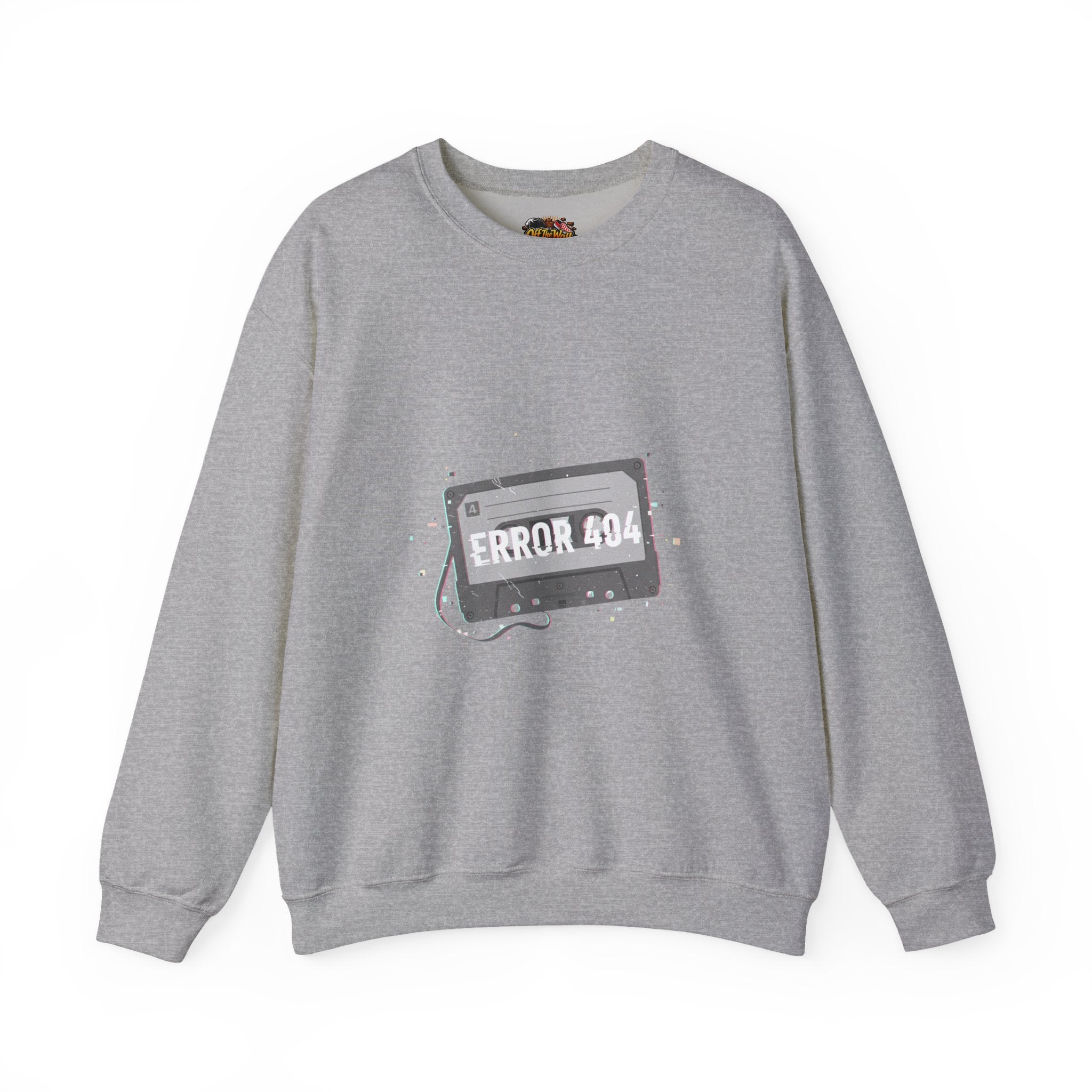 ERROR 404 Glitch Cassette Sweatshirt | analog error, retro tech nostalgic