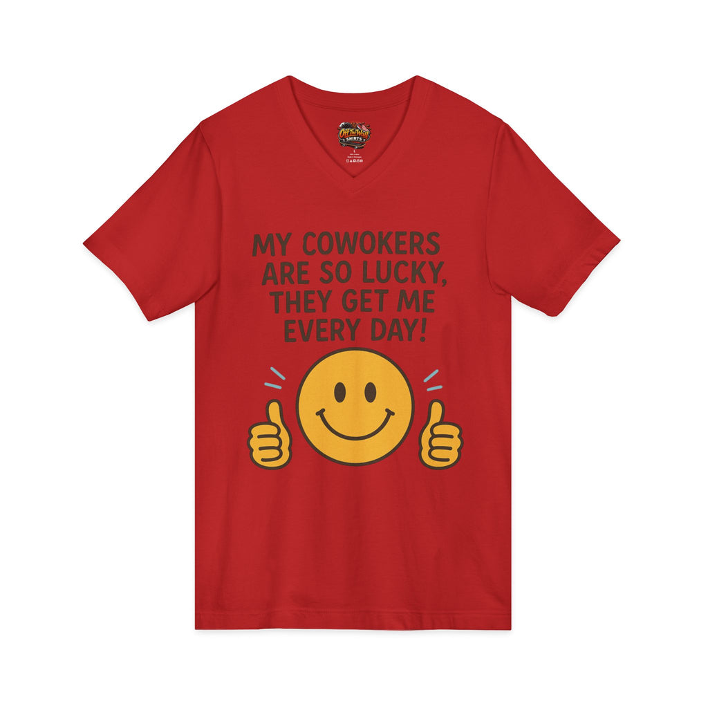 Unisex Jersey Short Sleeve V-Neck Tee