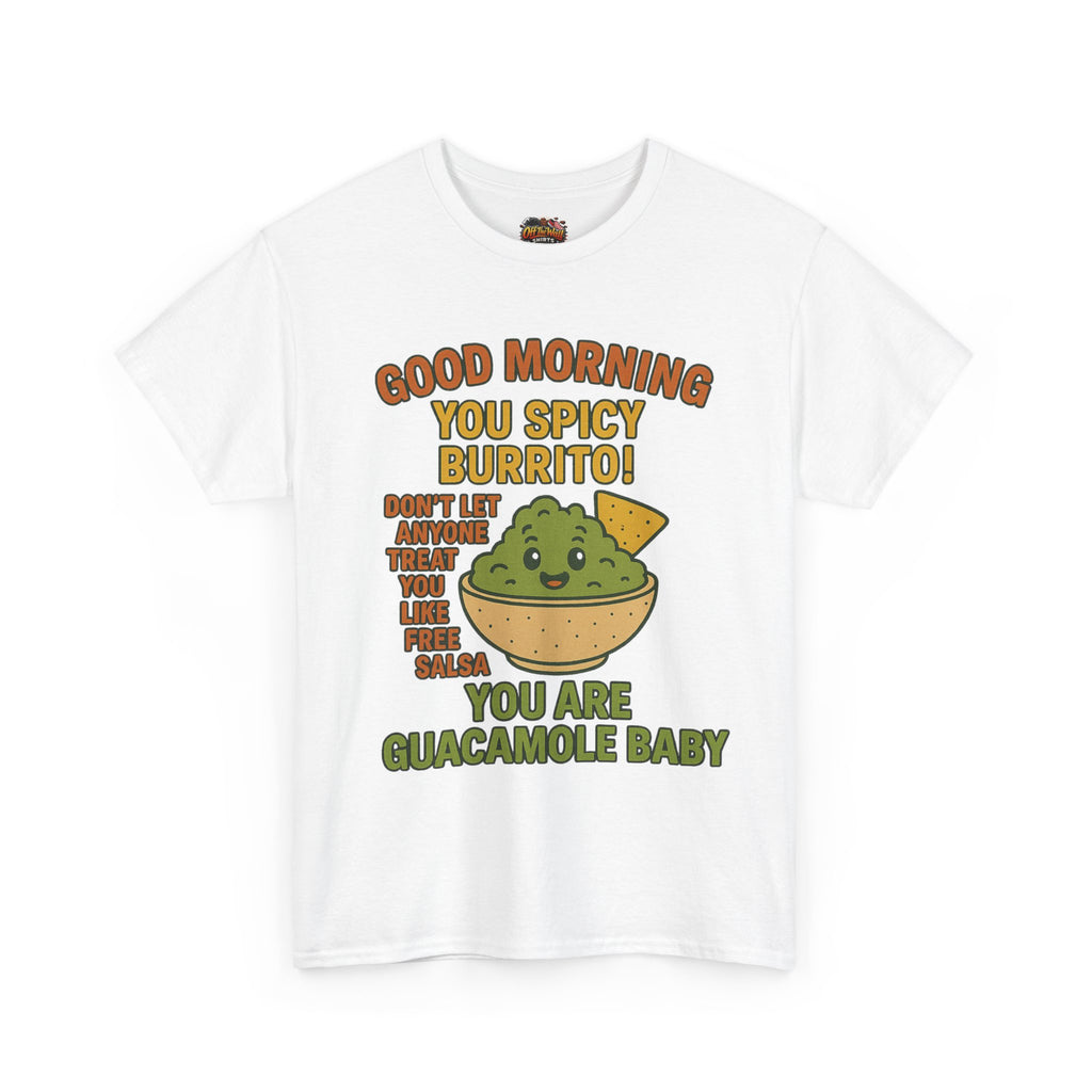 Funny Guacamole Tee, Spicy Burrito Shirt, Humor T-Shirt, Foodie Gift, Unique Cotton Tee, Casual Wear