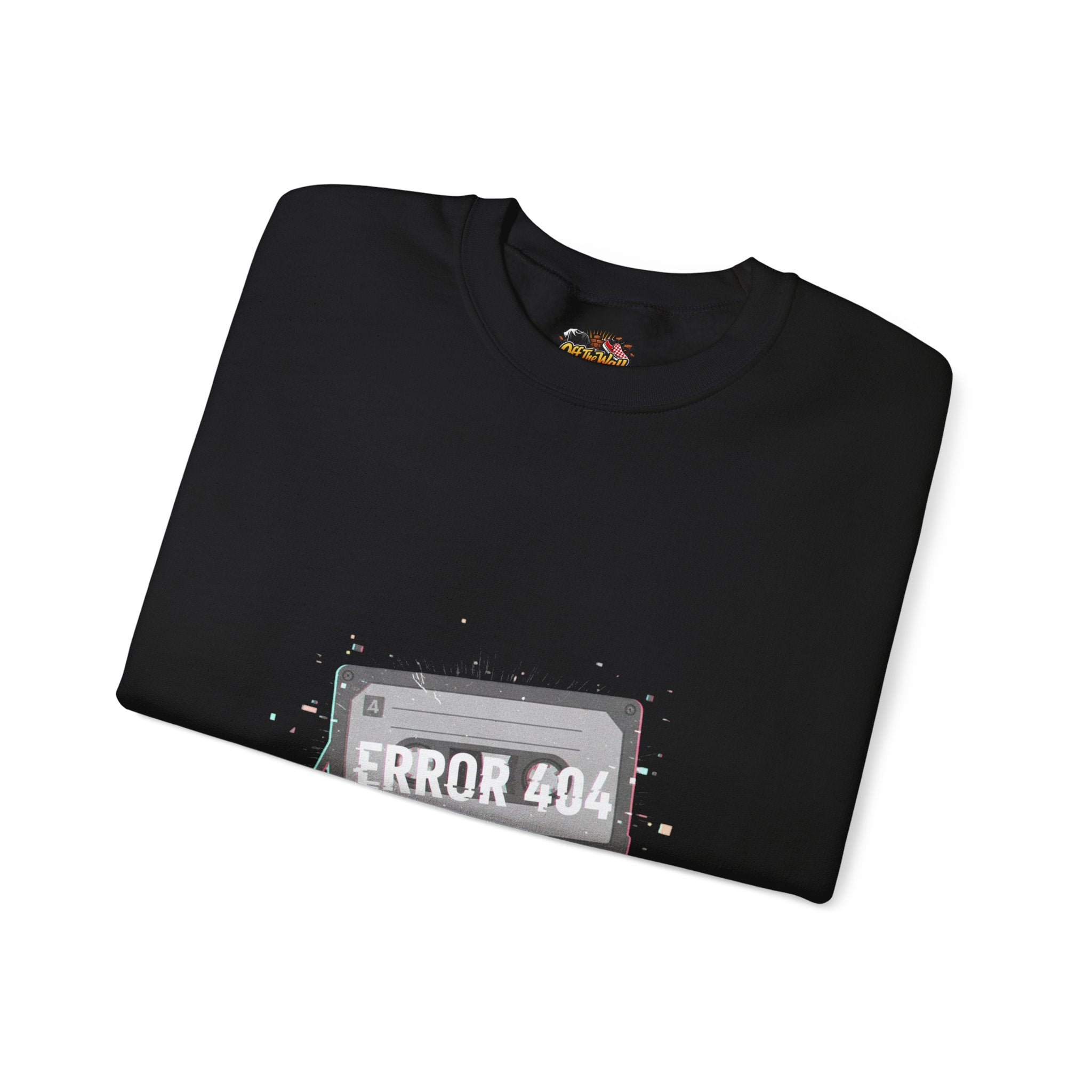 ERROR 404 Glitch Cassette Sweatshirt | analog error, retro tech nostalgic