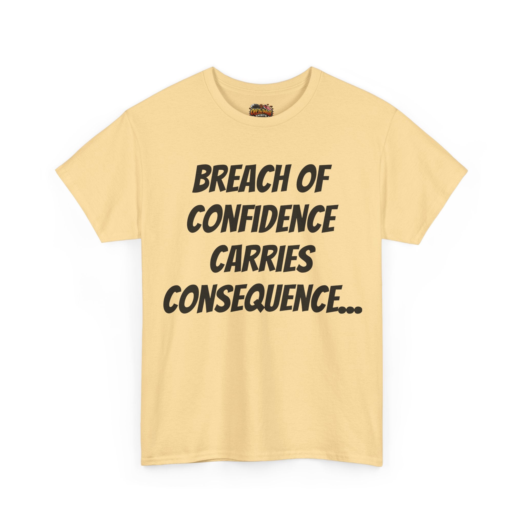 Confidence Breach Tee | Funny Unisex Heavy Cotton Tee, Casual Wear, Gift for Friends, Trendy Novelty Shirt, Statement Apparel