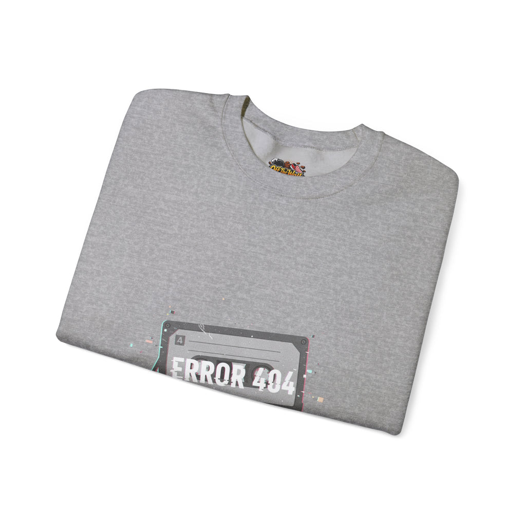 ERROR 404 Glitch Cassette Sweatshirt | analog error, retro tech nostalgic