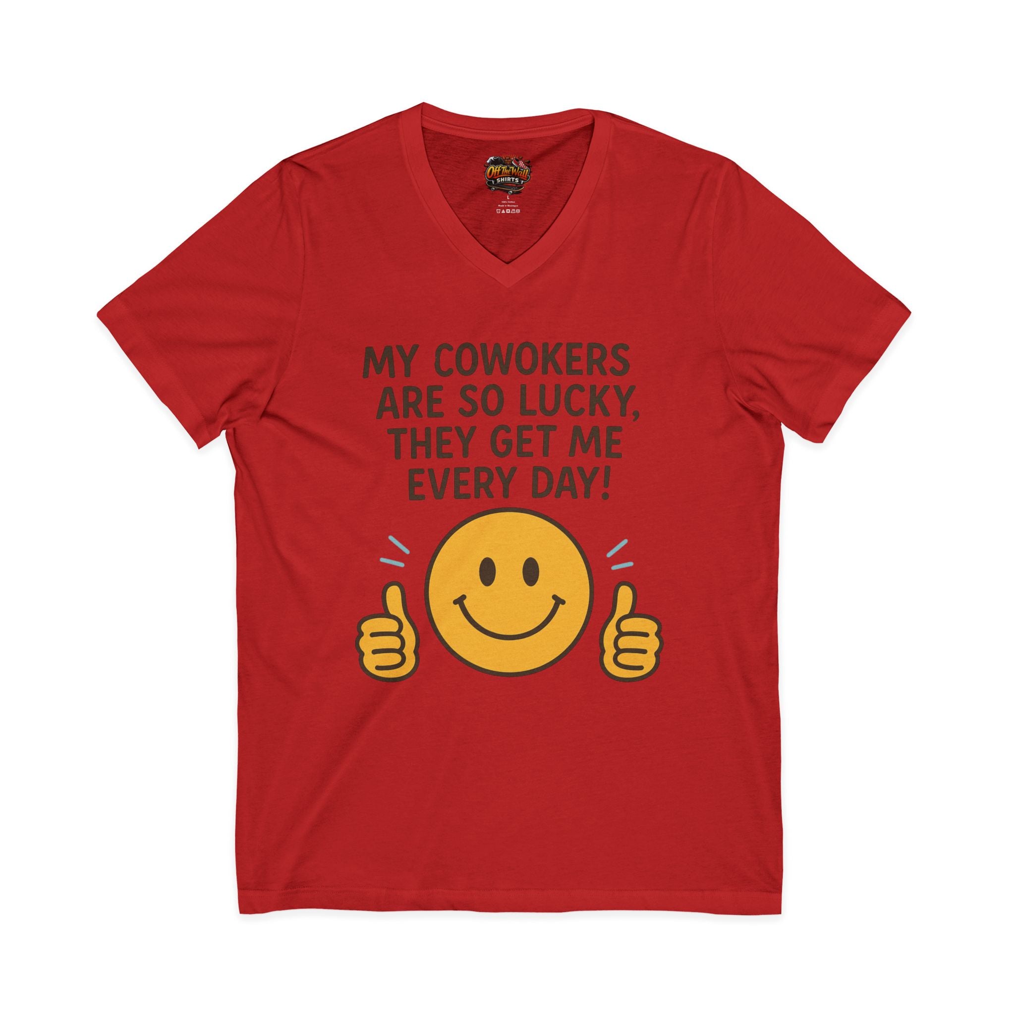 Unisex Jersey Short Sleeve V-Neck Tee