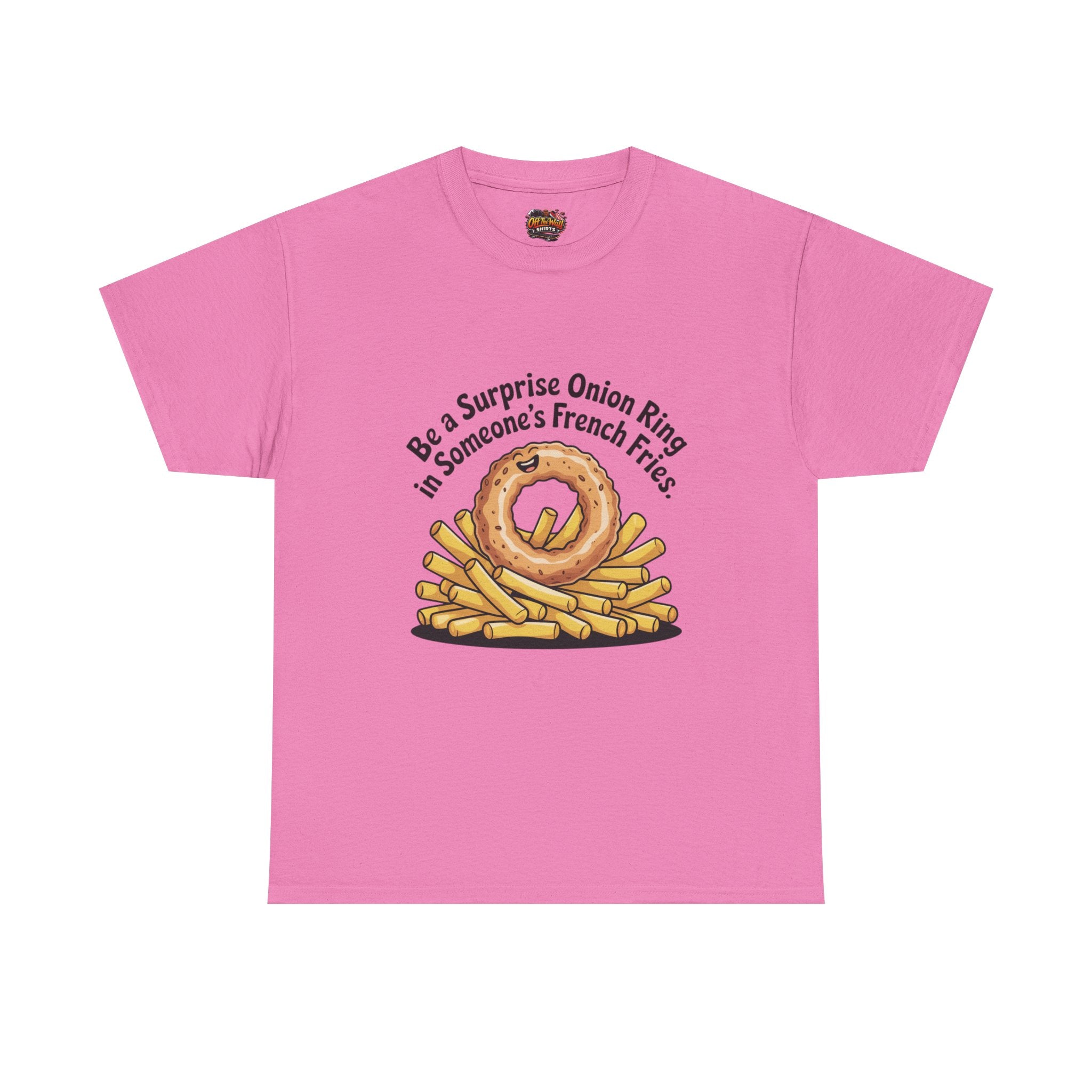 Funny Foodie Tee, Unisex Graphic Tee, Humor Shirt, Gift for Food Lovers, Casual Everyday Wear, Onion Ring Surprise Shirt