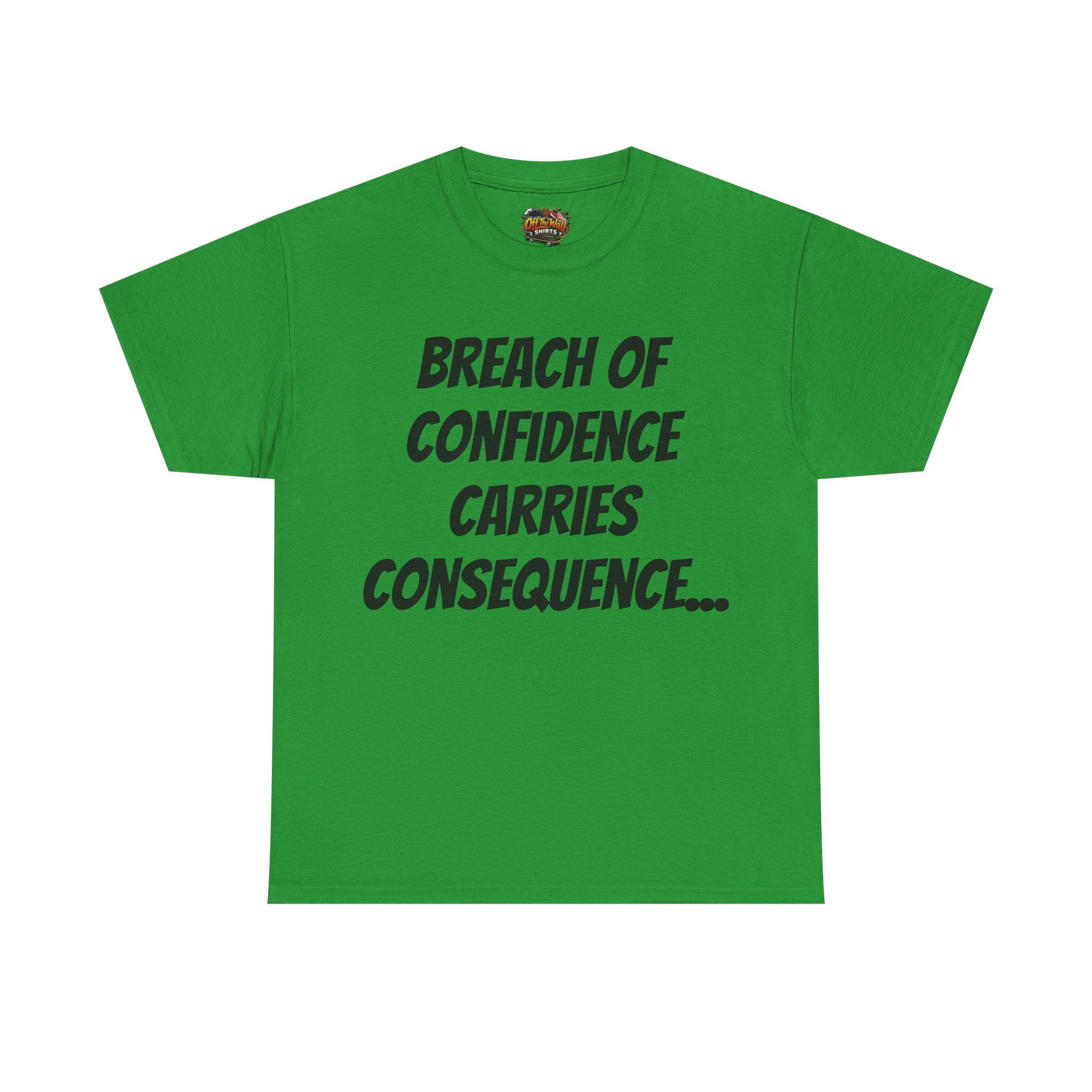 Confidence Breach Tee | Funny Unisex Heavy Cotton Tee, Casual Wear, Gift for Friends, Trendy Novelty Shirt, Statement Apparel