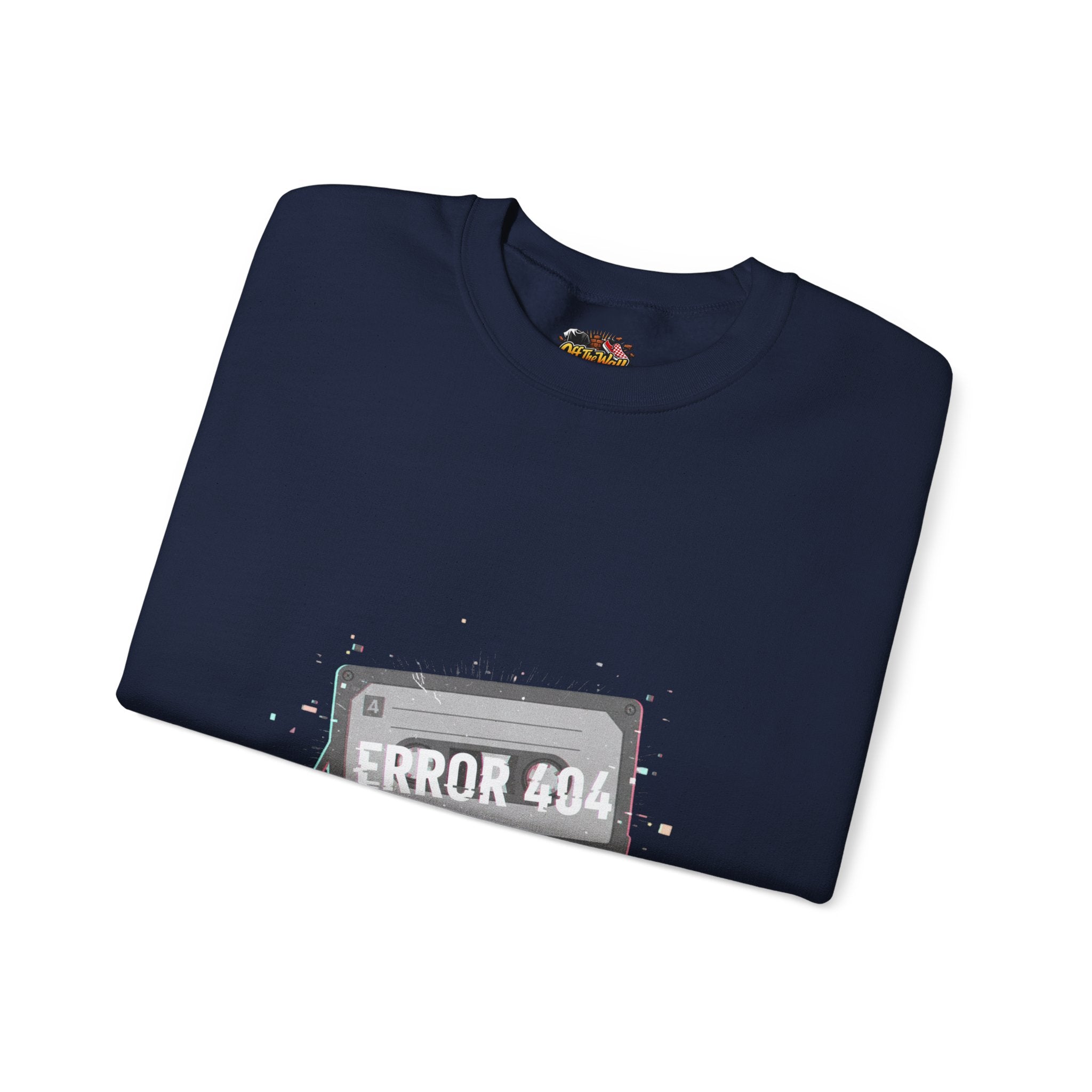 ERROR 404 Glitch Cassette Sweatshirt | analog error, retro tech nostalgic