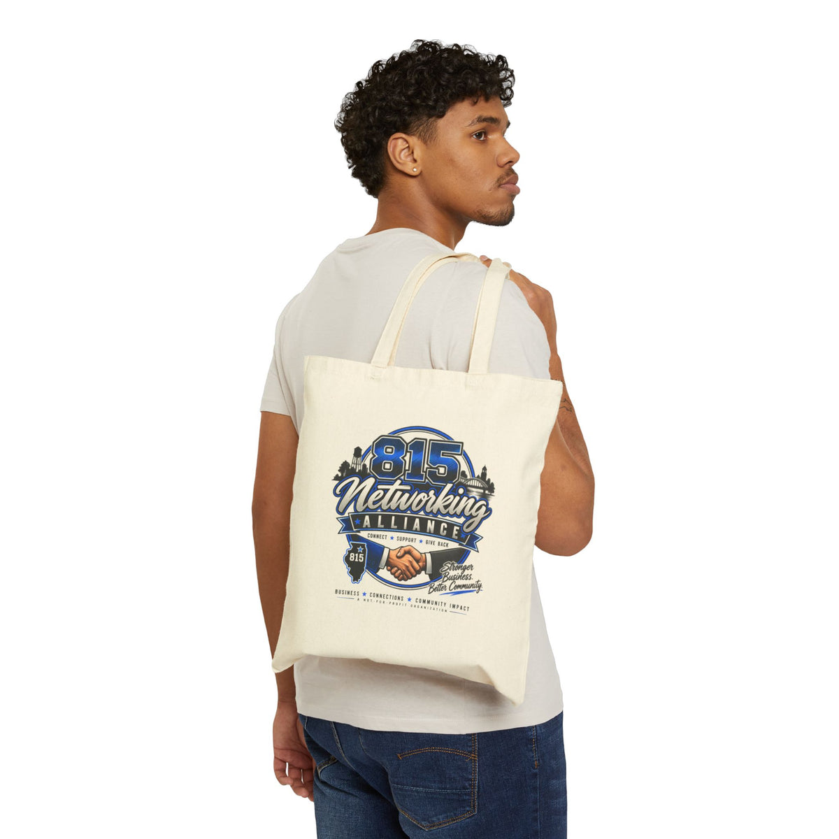 Tote Bag — 815 Networking Alliance Logo Canvas Tote (Professional Networking, Event & Conference Bag)