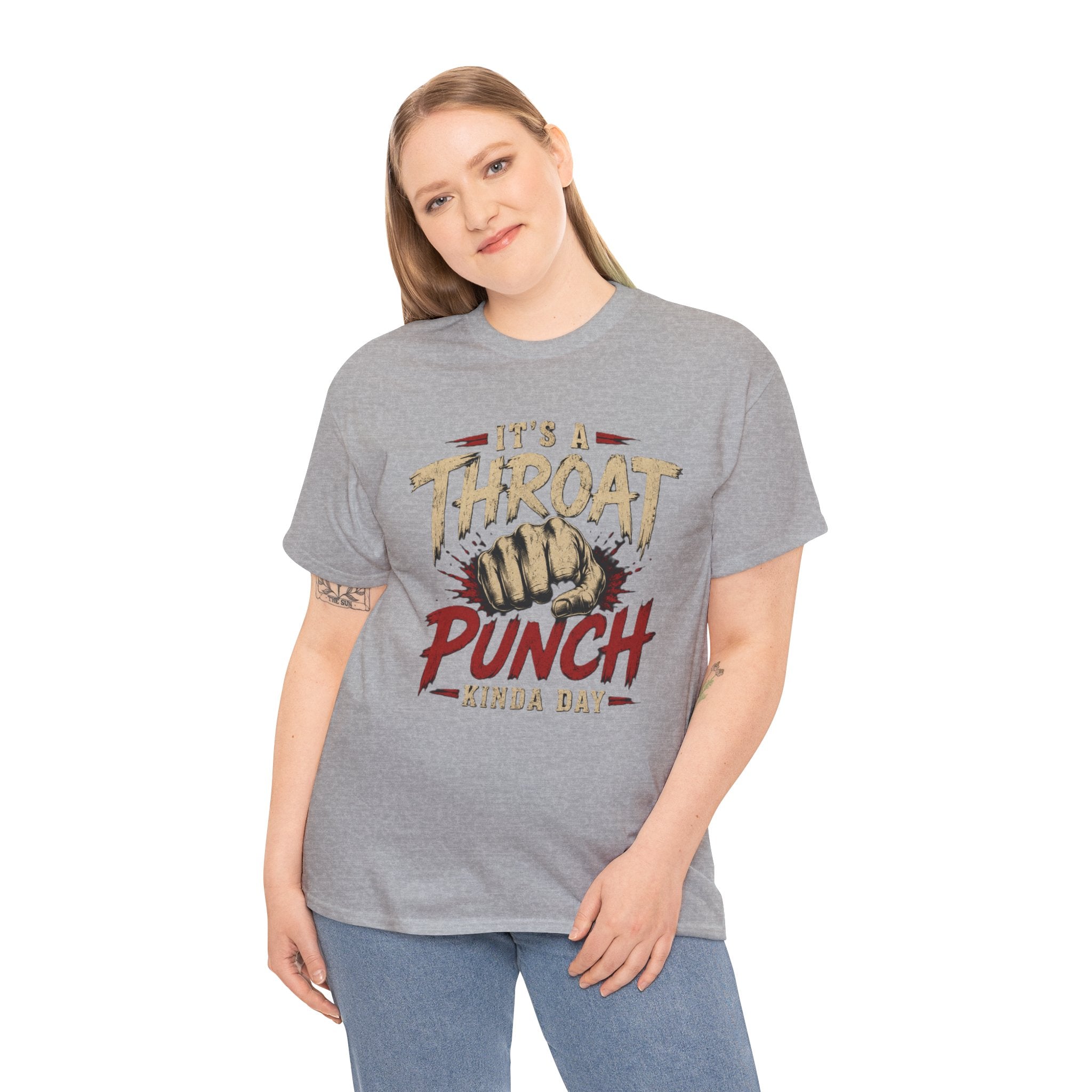 T-Shirt — "It's a Throat Punch Kinda Day" Graphic Tee