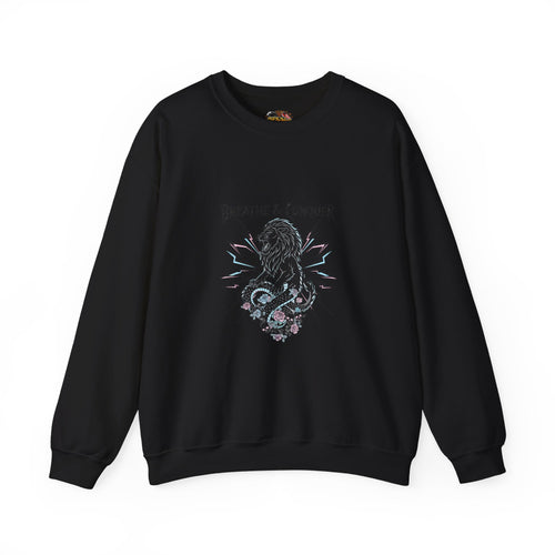 Breathe & Conquer Sweatshirt | metal font shirt, gothic wellness quote