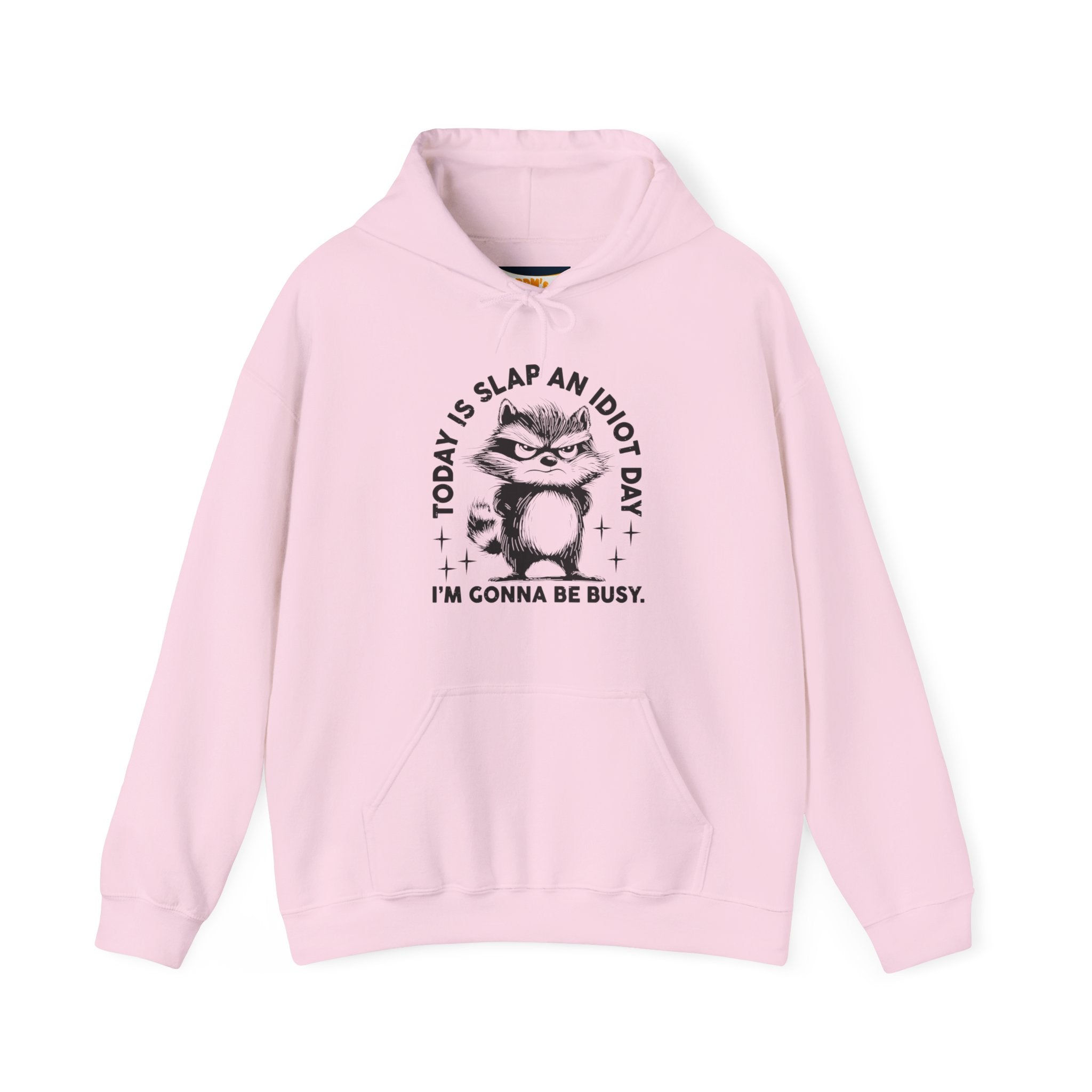 Funny Cat Quote Hoodie - Today is Slap an Idiot Day, Gift for Cat Lovers, Humor Sweatshirt, Cozy Unisex Top, Unique Birthday Present